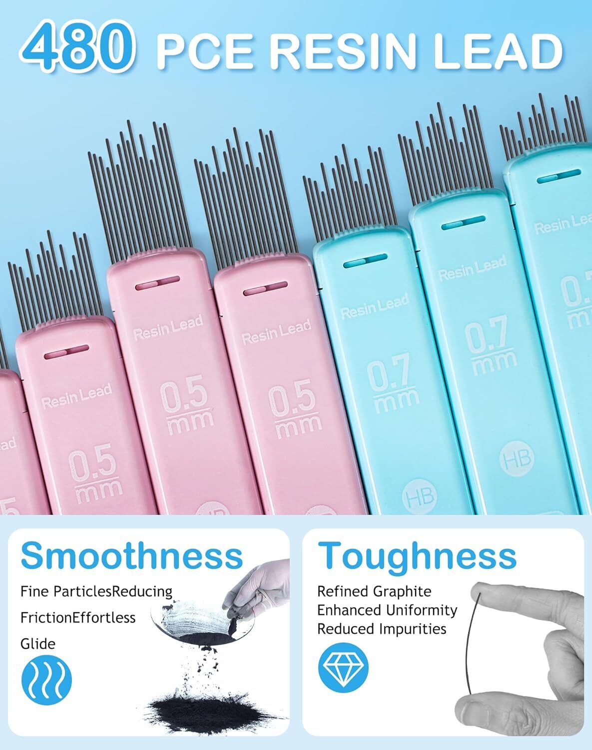 20PACK Mechanical Pencil, 8Pcs 0.5 0.7mm Pencils 0.5/0.7mm, Pink