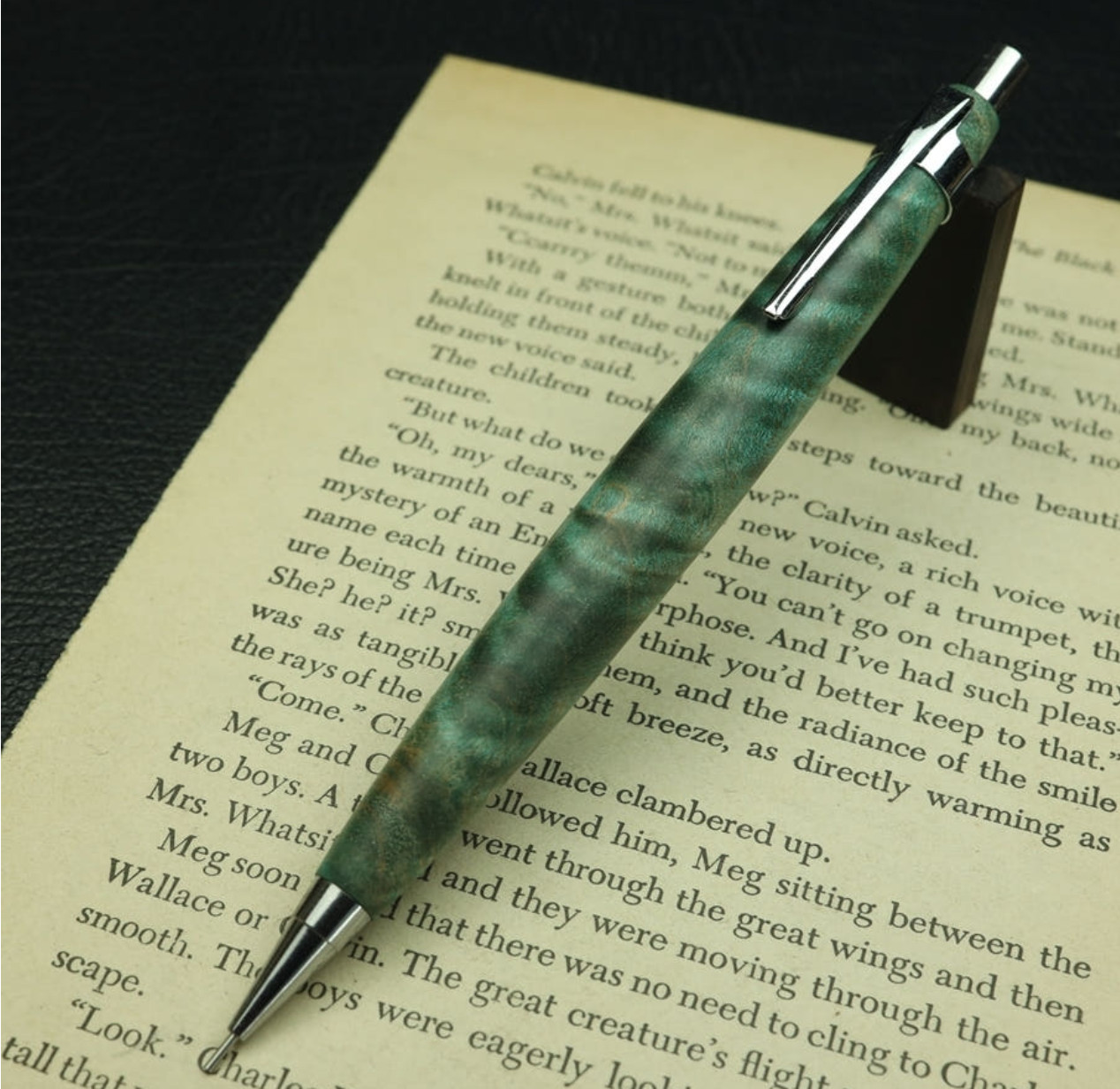 PENTEL P205 Custom Mechanical Pencil Green Maple Burl Wood HANDMADE WOODEN PEN