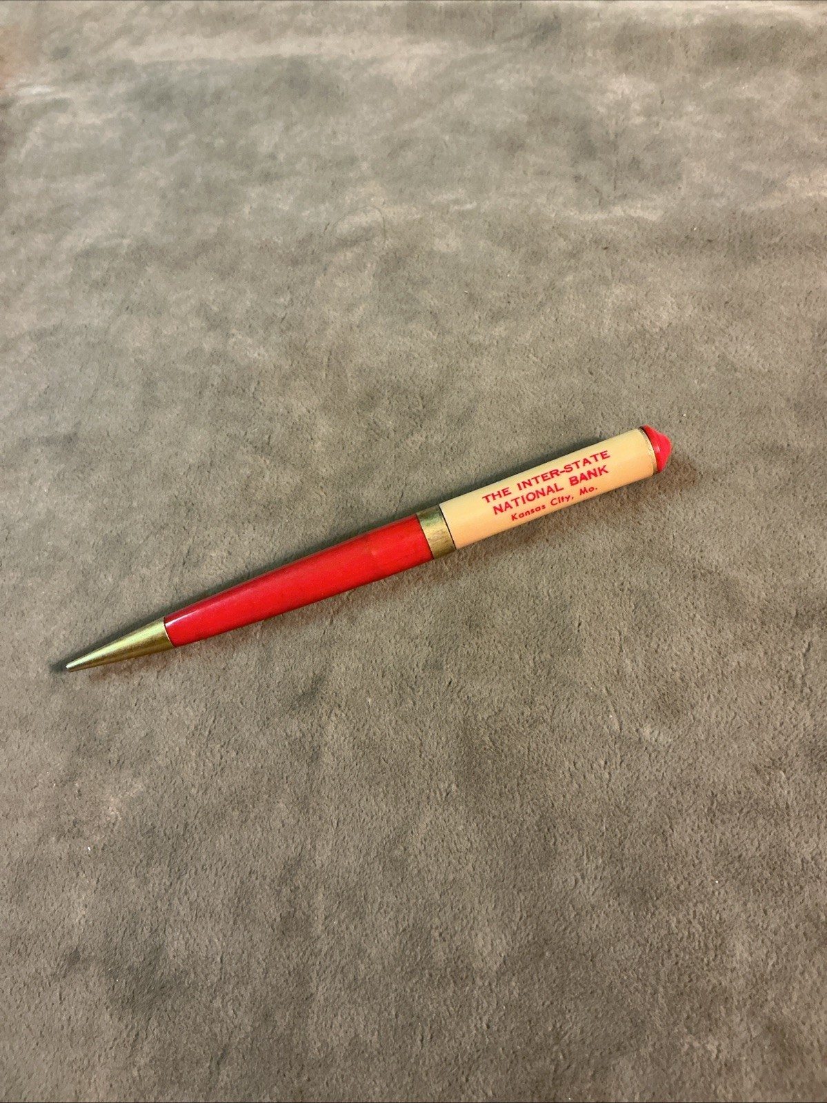 Vintage READYRITE mechanical pencil red and yellow color bank Kansas City MO