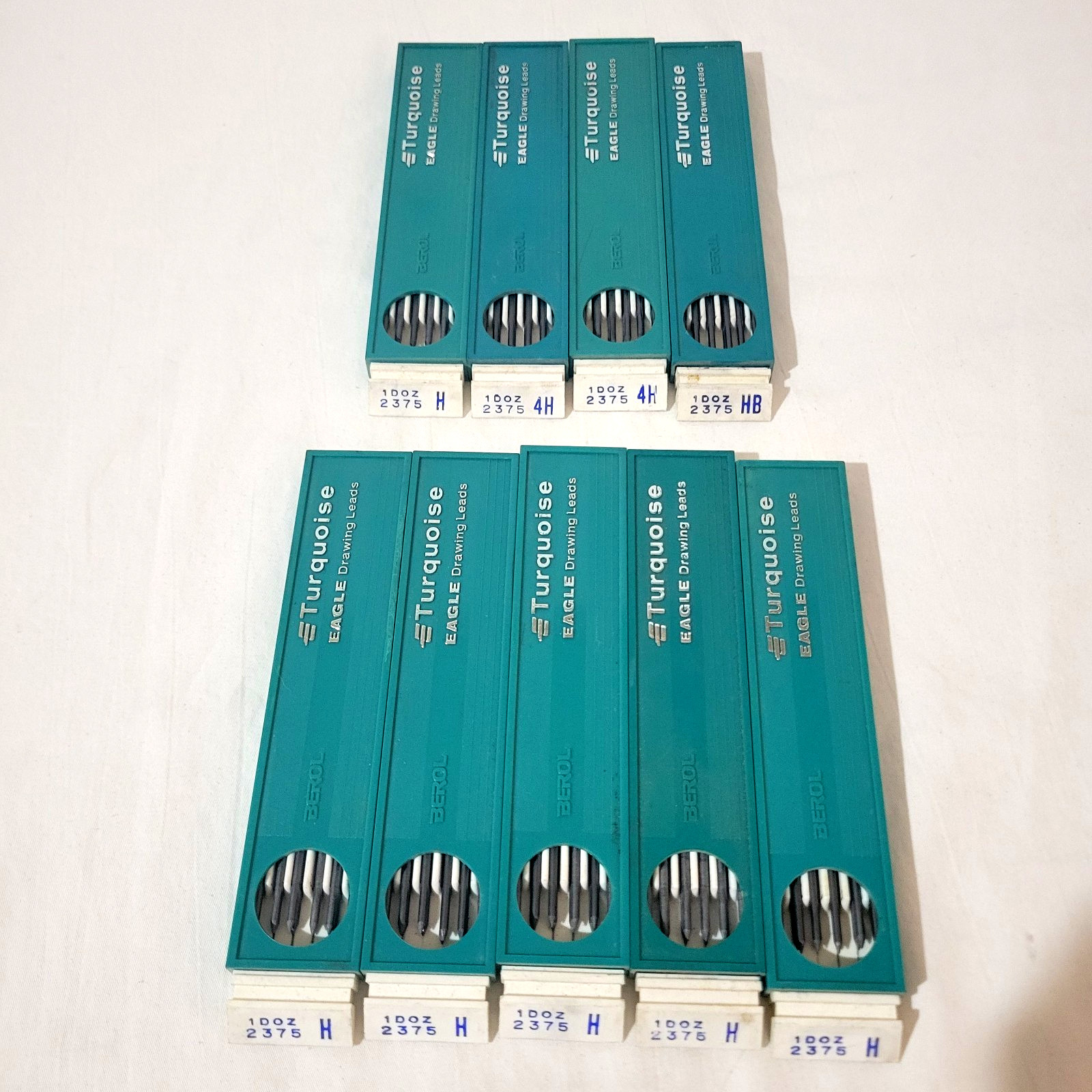 Vintage Turquoise Eagle Drawing Leads H/HB/4H Lot Of 9 12 Packs (815)