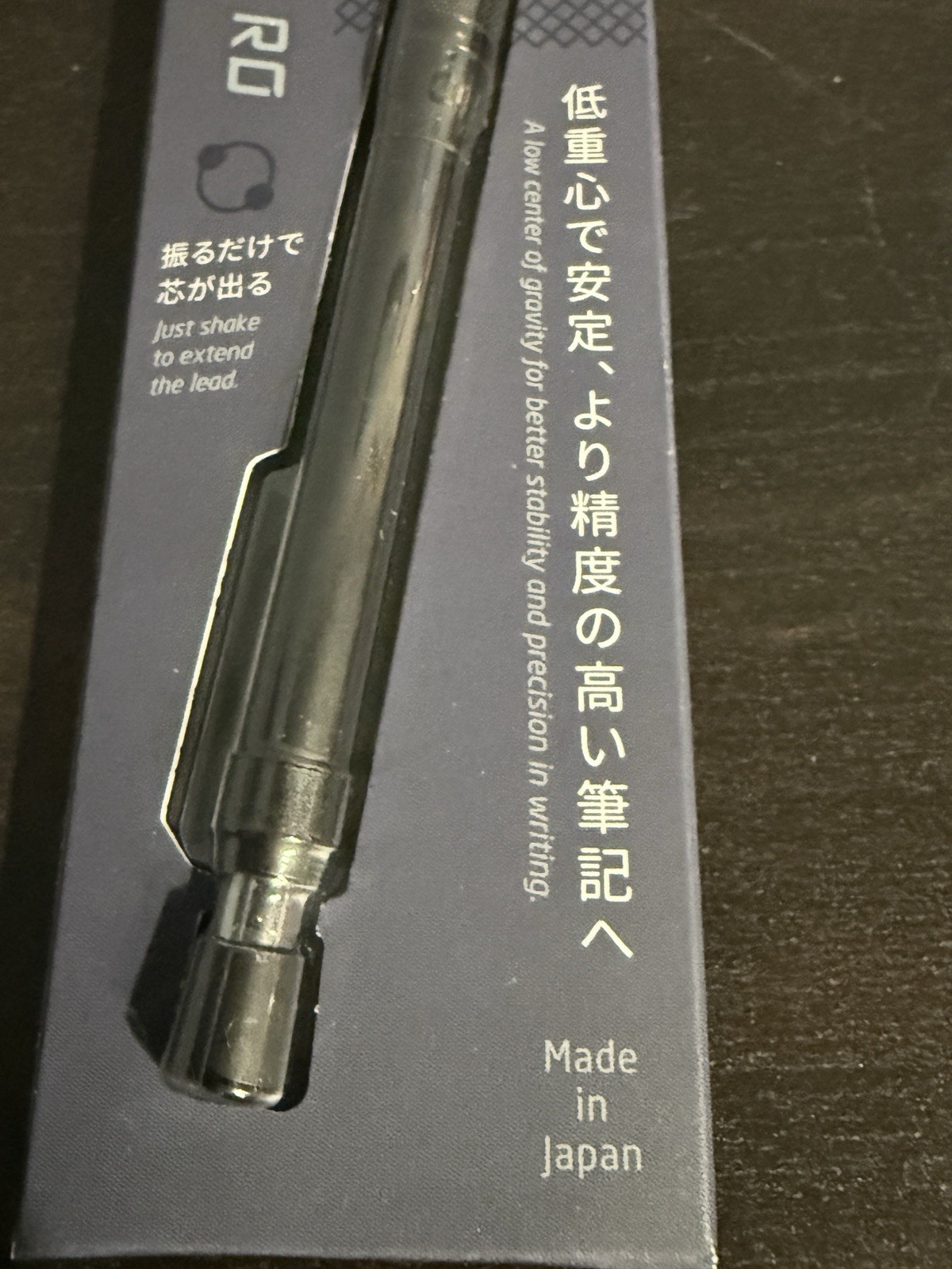 Zebra Mechanical Pencil Tect Two-Way RO Dark Black Shake To Advance Lead Fancy