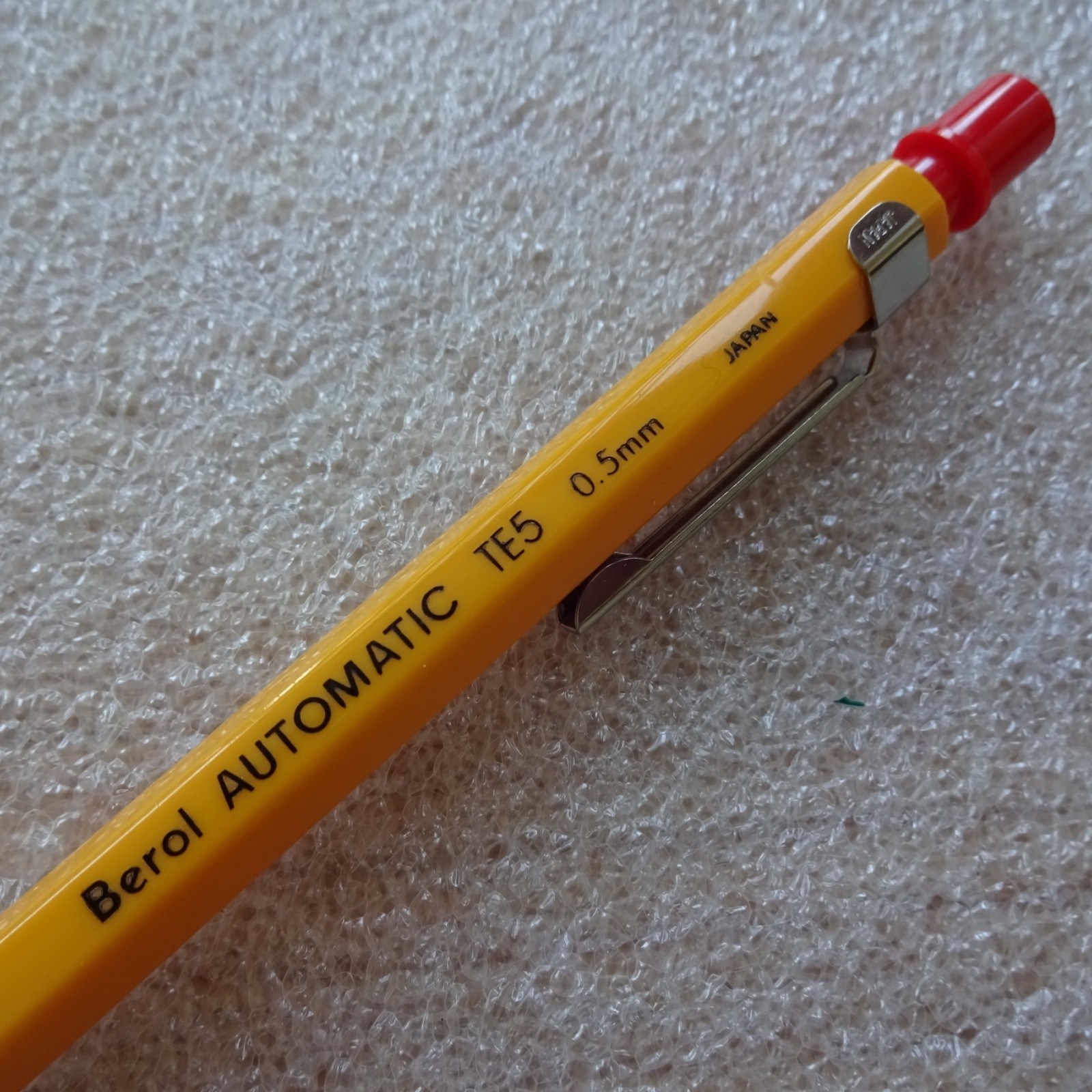 Berol Automatic TE5 0.5 Yellow Mechanical Pencil -Vintage Japan