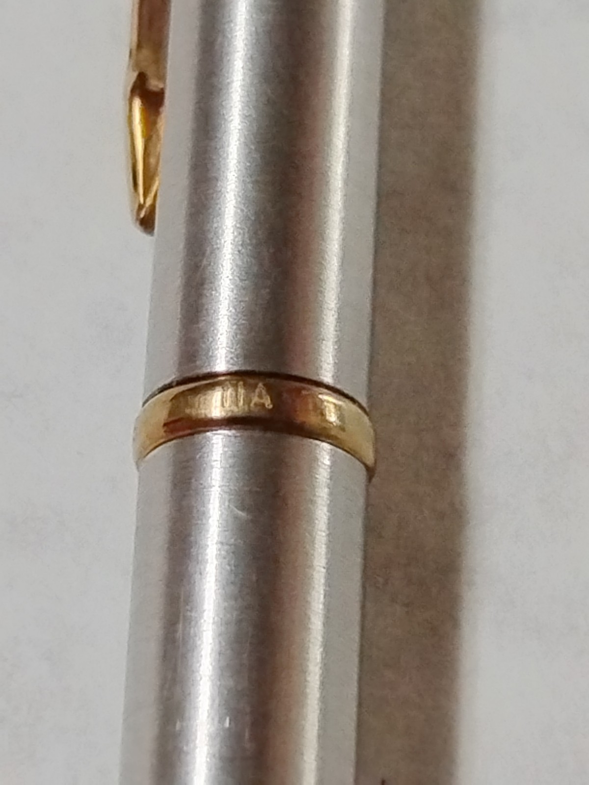 Parker Insignia Pencil Stainless Steel & Gold 0.5mm Click W Eraser Working #G0