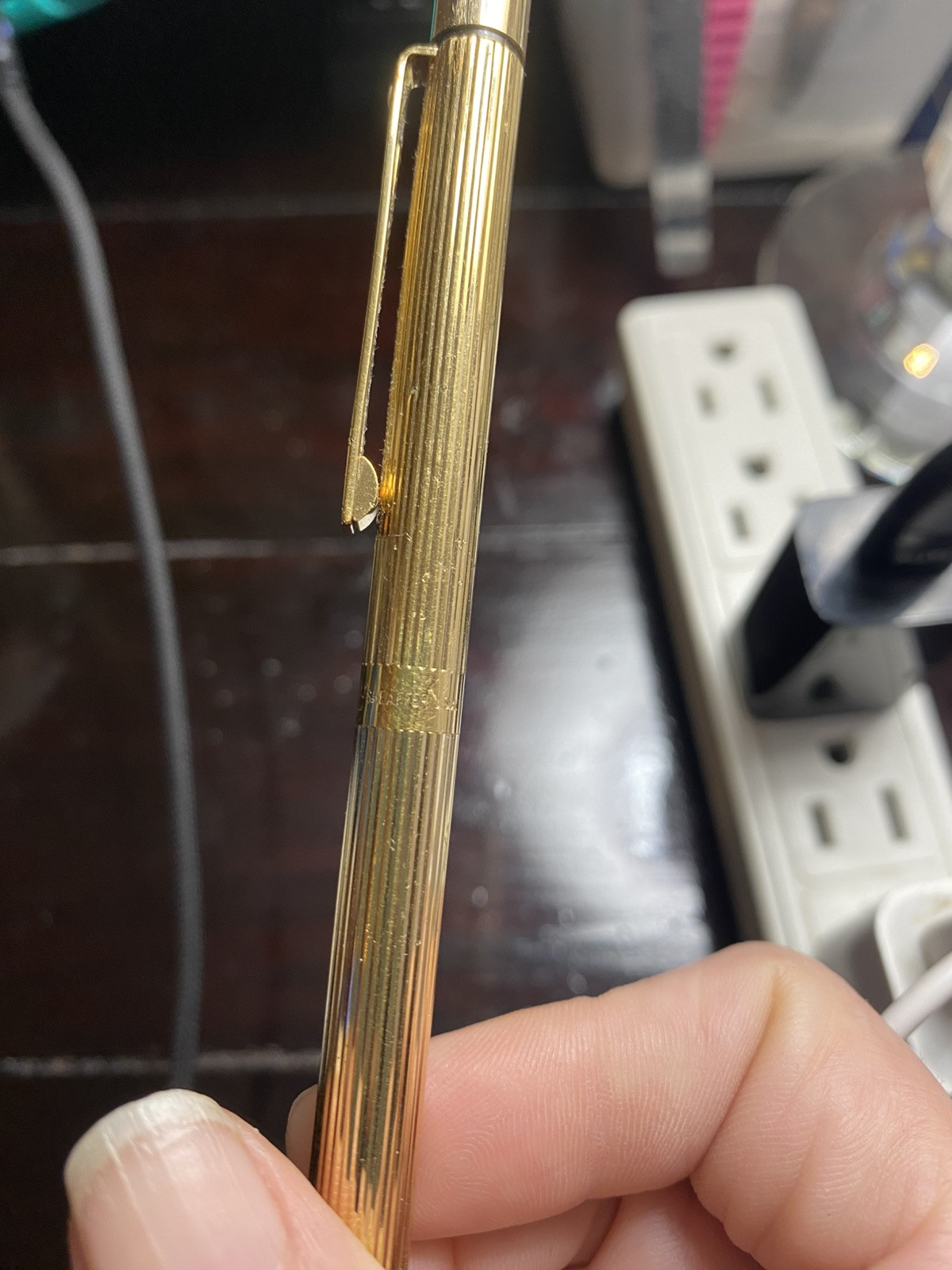 Vintage Sheaffer Gold Electroplated Mechanical Pencil White Dot Clip No Lead