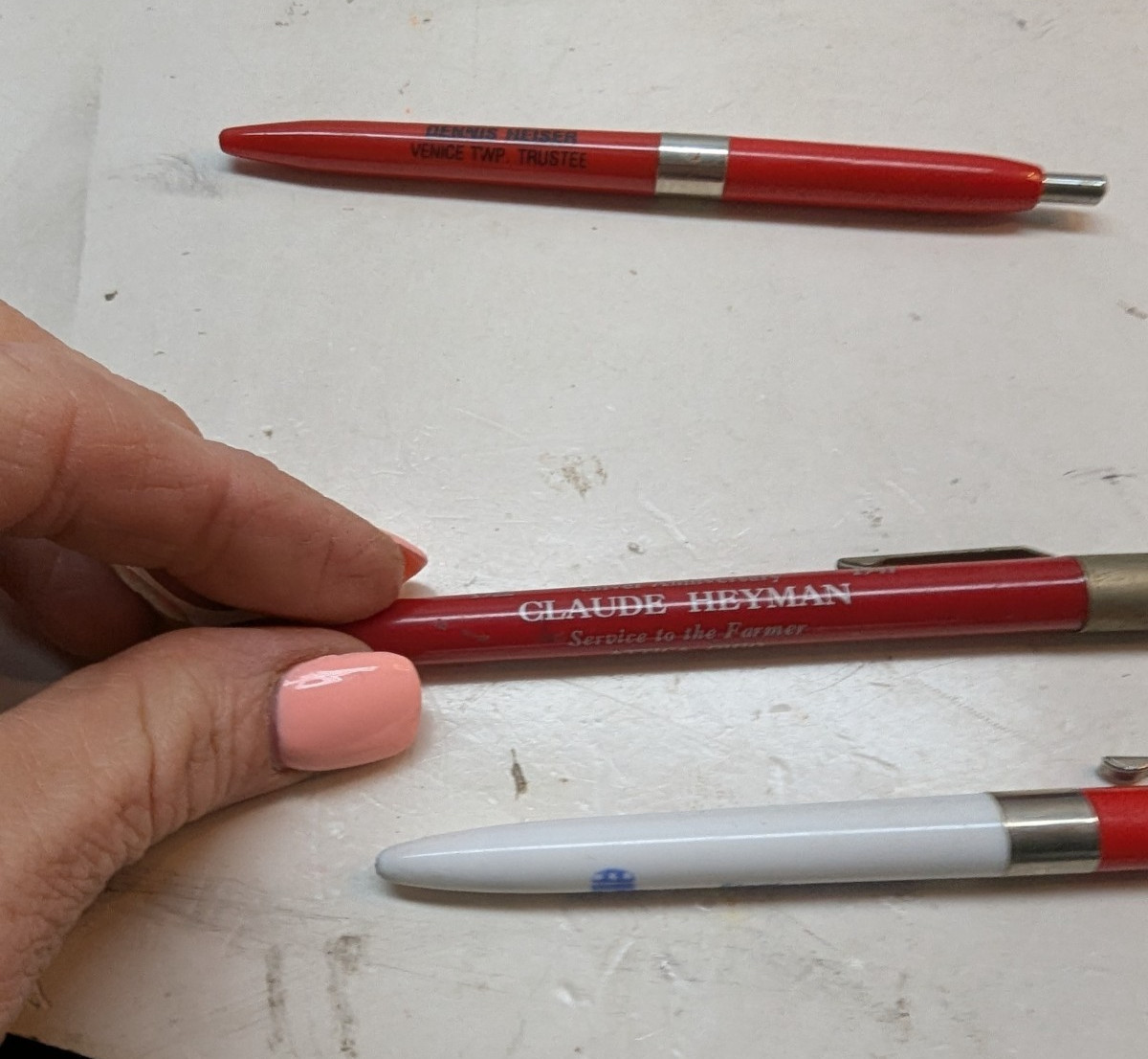 LOT OF 3 Vintage Scripto Mechanical Pencil and Ballpoint Pen Advertisement