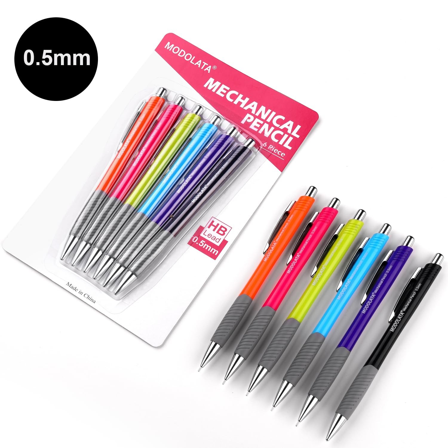 6 PCS 0.5mm Mechanical Pencil Set For Student Artist Drawing Sketching