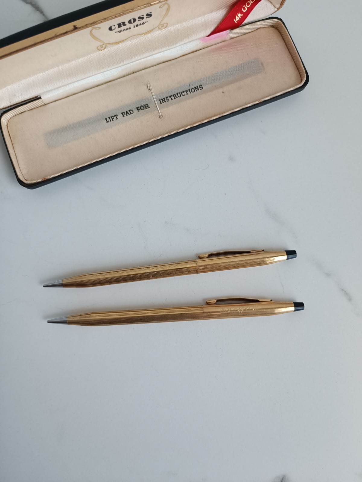 Vintage Cross Classic Century 14K Gold Filled Mechanical 2 Pencil Set