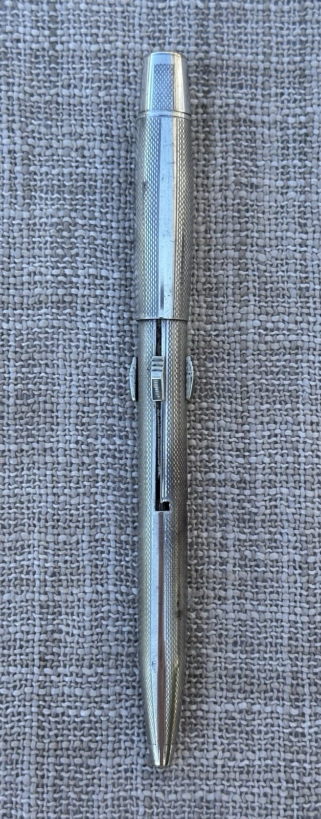 Vintage Montblanc 4-Color Multi-Function Pencil, 1950s-60s, Round Barleycorn