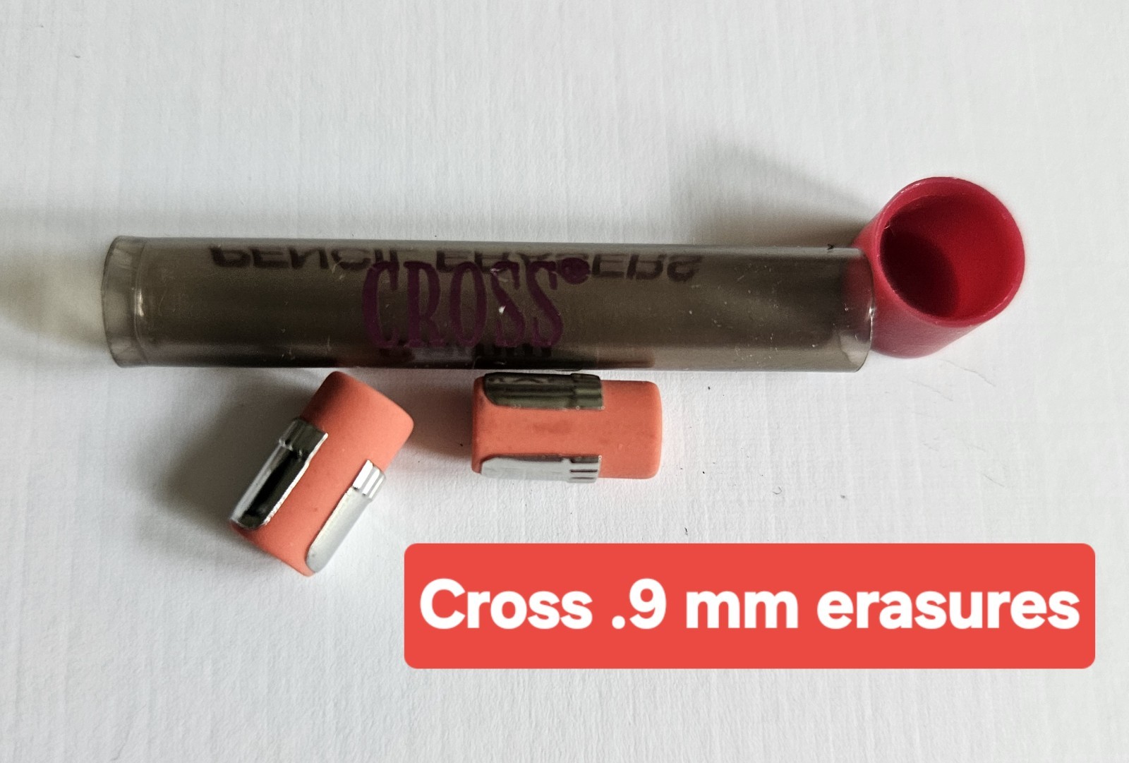 Nine Vintage Lead and Erasure Packages. Three Ball Point Refills.