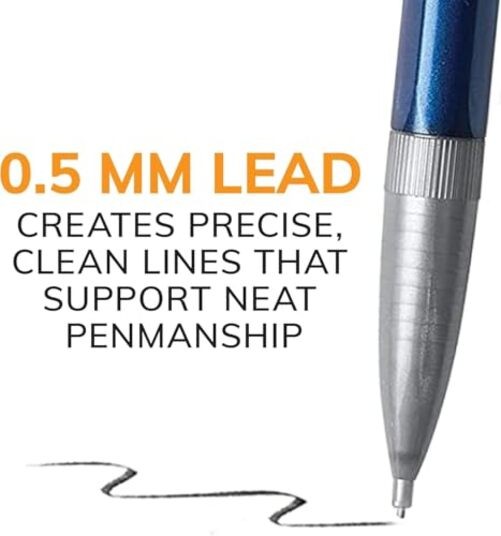 Xtra-Precision Mechanical Pencils with Erasers Barrel, Fine Point Black