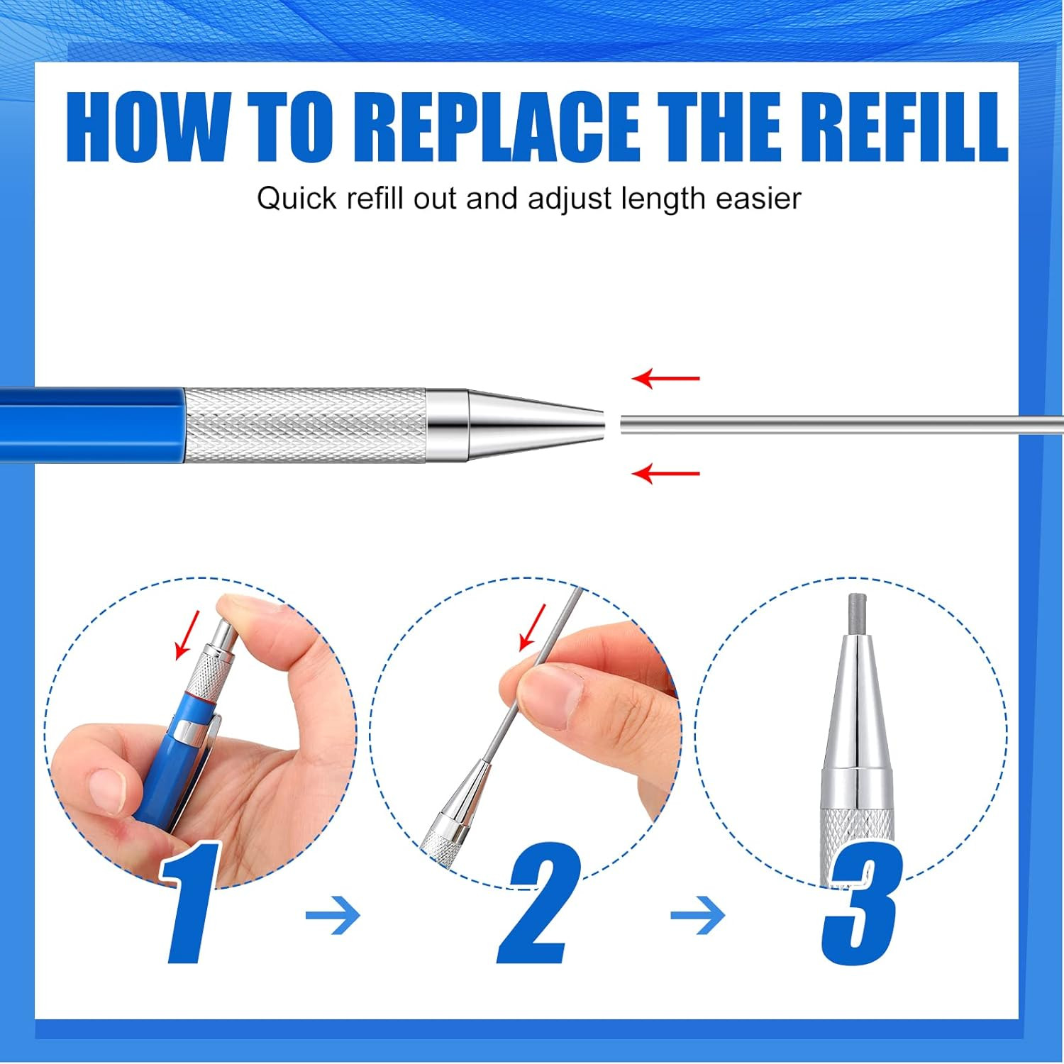 2 Pcs Welders Pencil with 48 PCS round Refills Mechanical Pencils Metal Welding