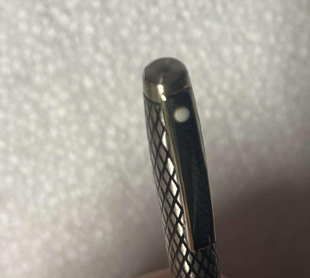 Vintage Sheaffer Imperial Sterling Silver Diamond Grid Mechanical Pencil Working