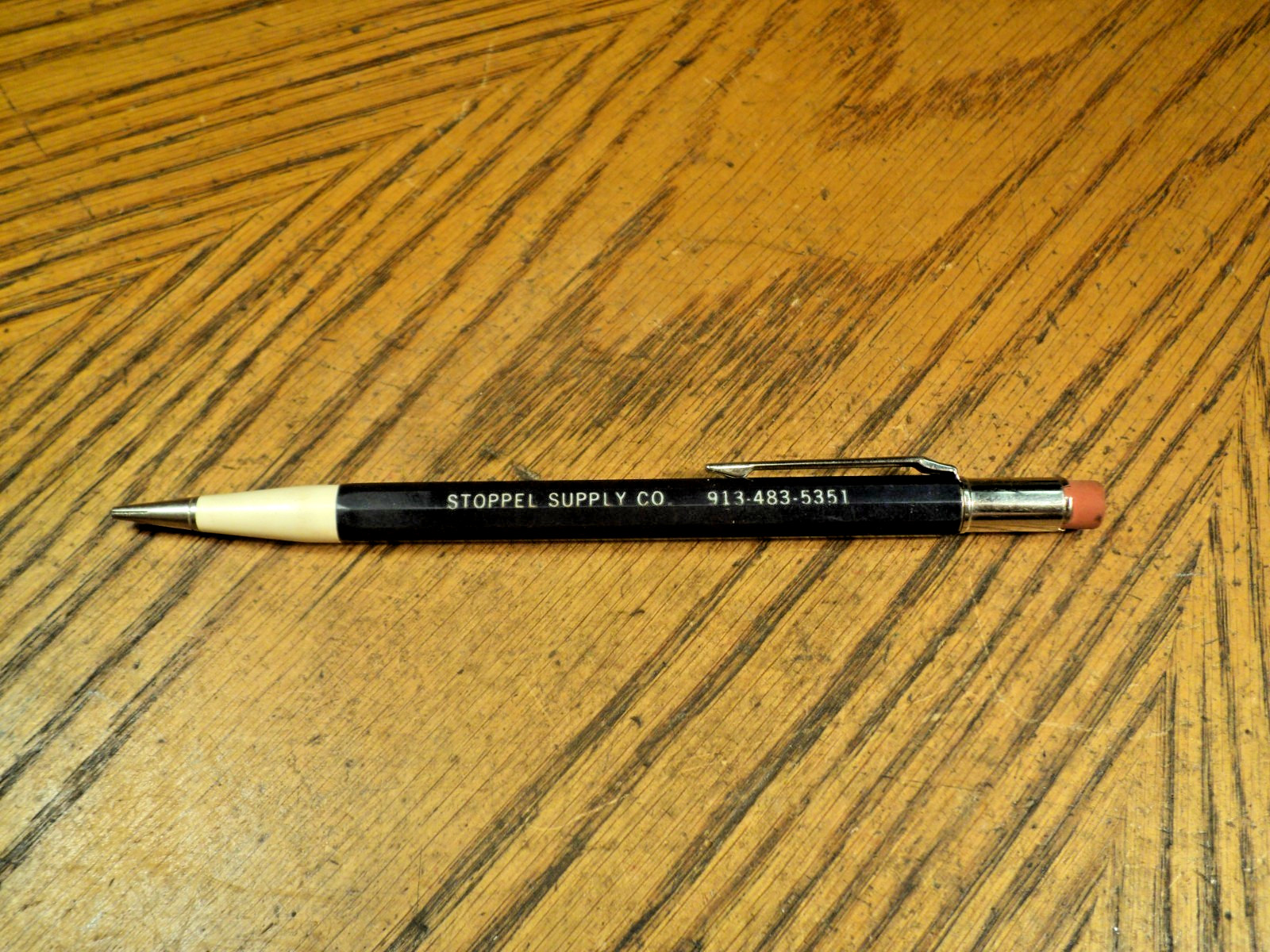 Vintage Autopoint Mechanical Pencil Advertising Stoppel Supply Co. 5-1/2″ Long