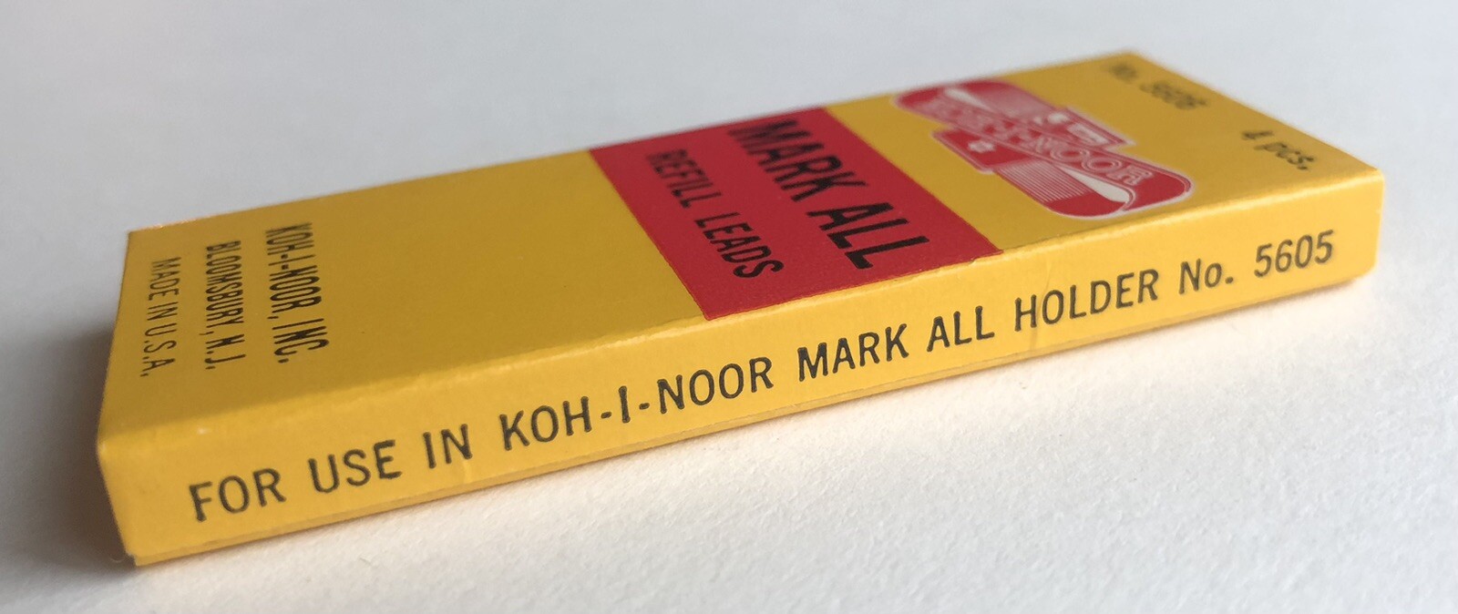 Vintage KOH-I-NOOR Mark All 3mm NOS Marking Pencil Lead Refill 4 Pack USA
