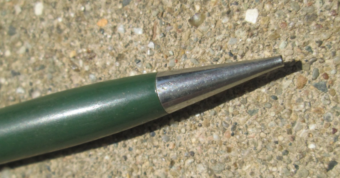 Vintage Scripto Olive & Light Green Two-tone Mechanical Pencil As-Is