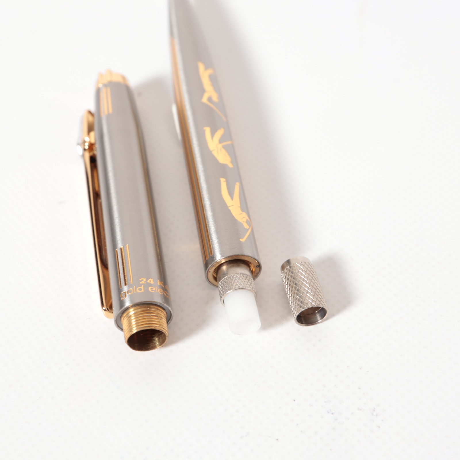 Elysee Sports Series Golf Mechanical Pencil 24K Gold Electroplated W/Box Papers