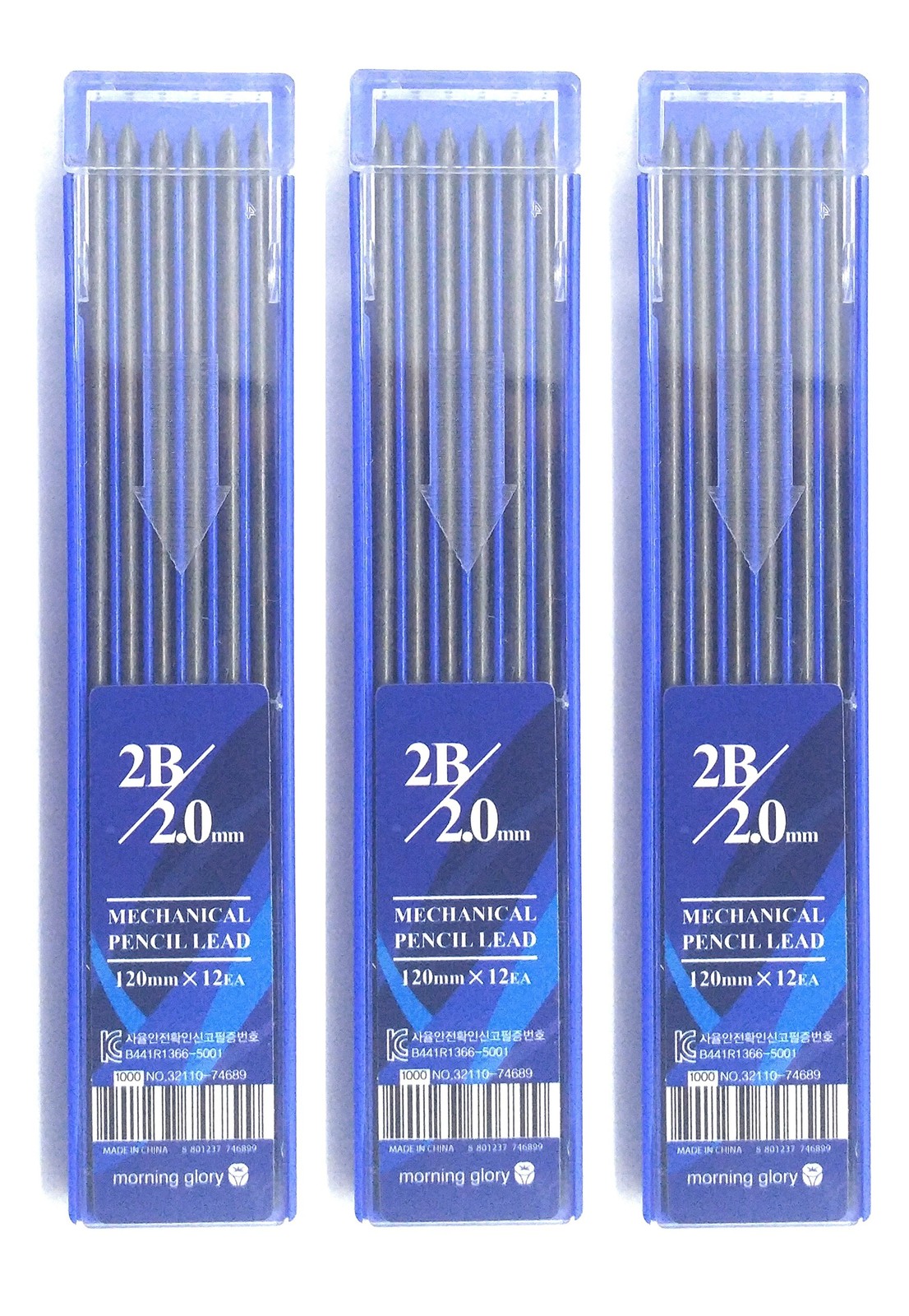 2mm Lead Refills Black 2B 36 PCS Compass Carpentry Mechanical Pencil 3 Pack