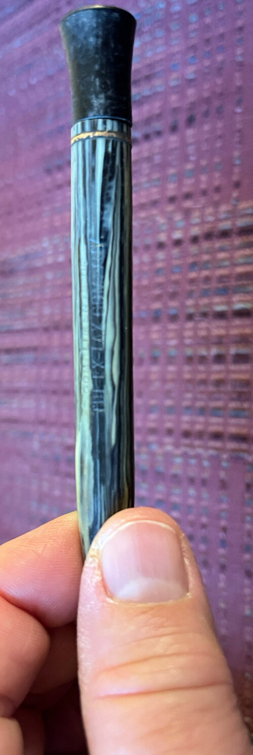 vintage marxton eclipse mechanical pencil Ex Lax Advertising black yellow