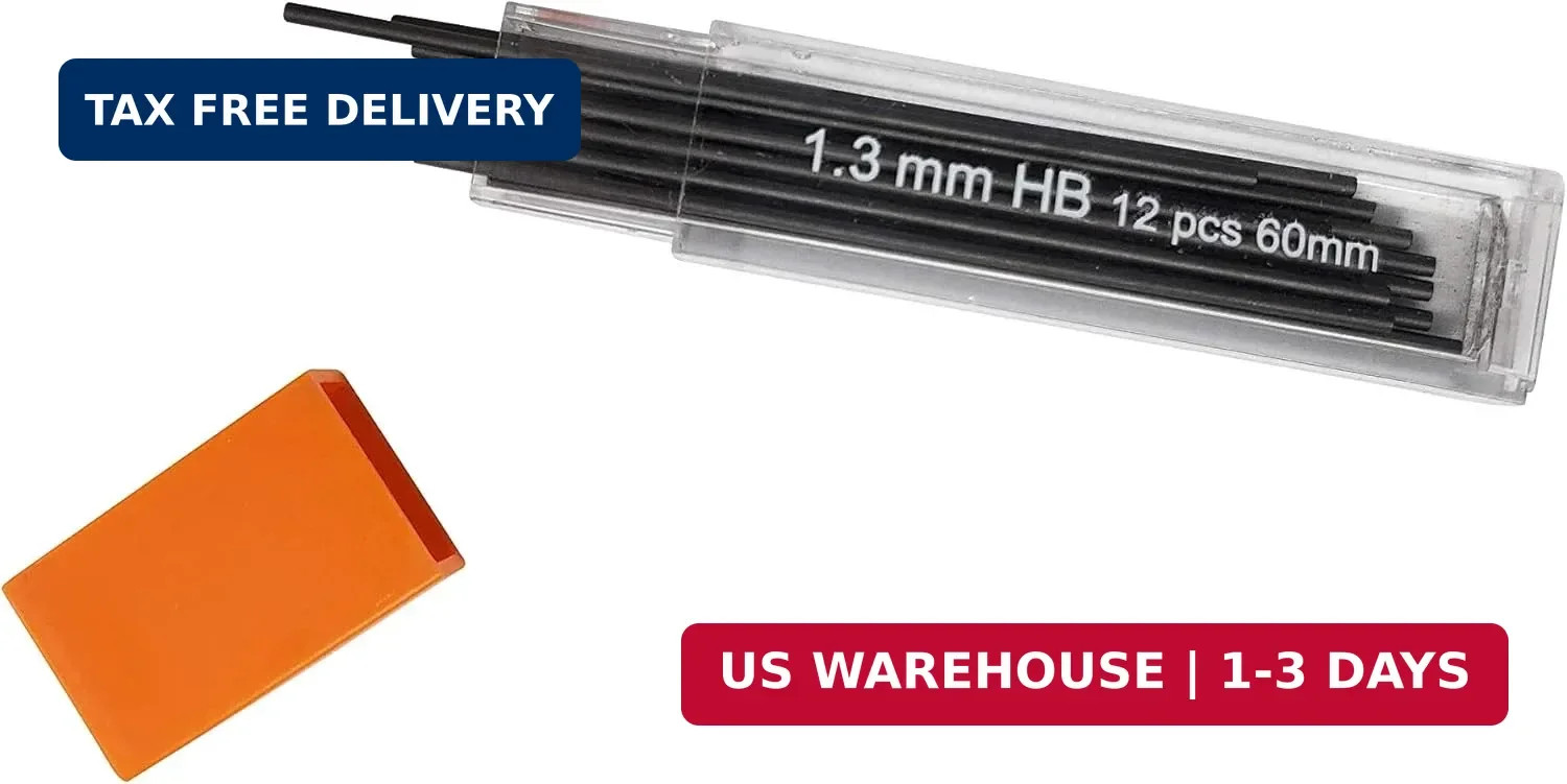 Mechanical Pencil Lead Refills – QTS (HB 1.3 mm)