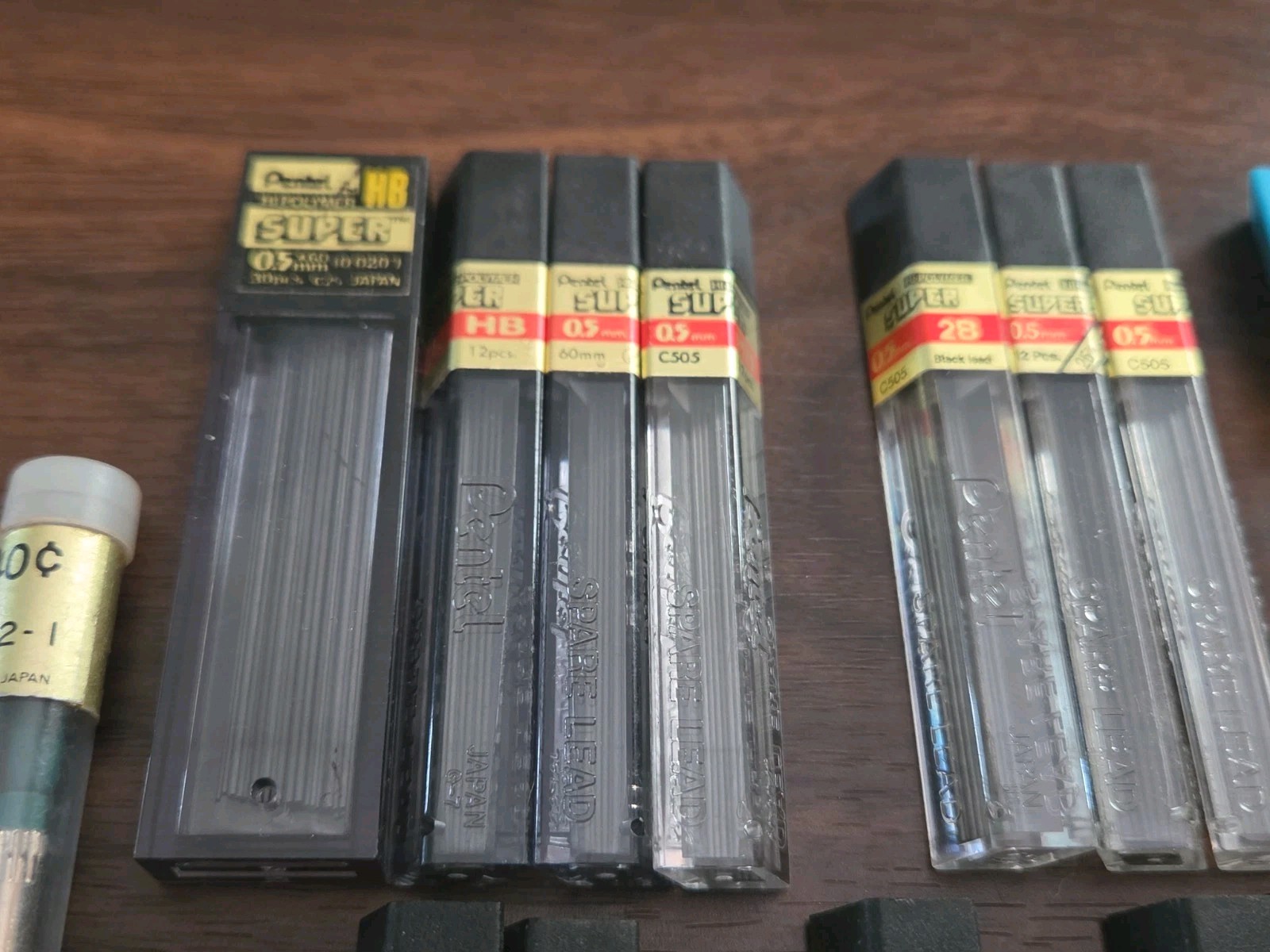 Vintage Lot of Pentel Lead Refills & Erasers