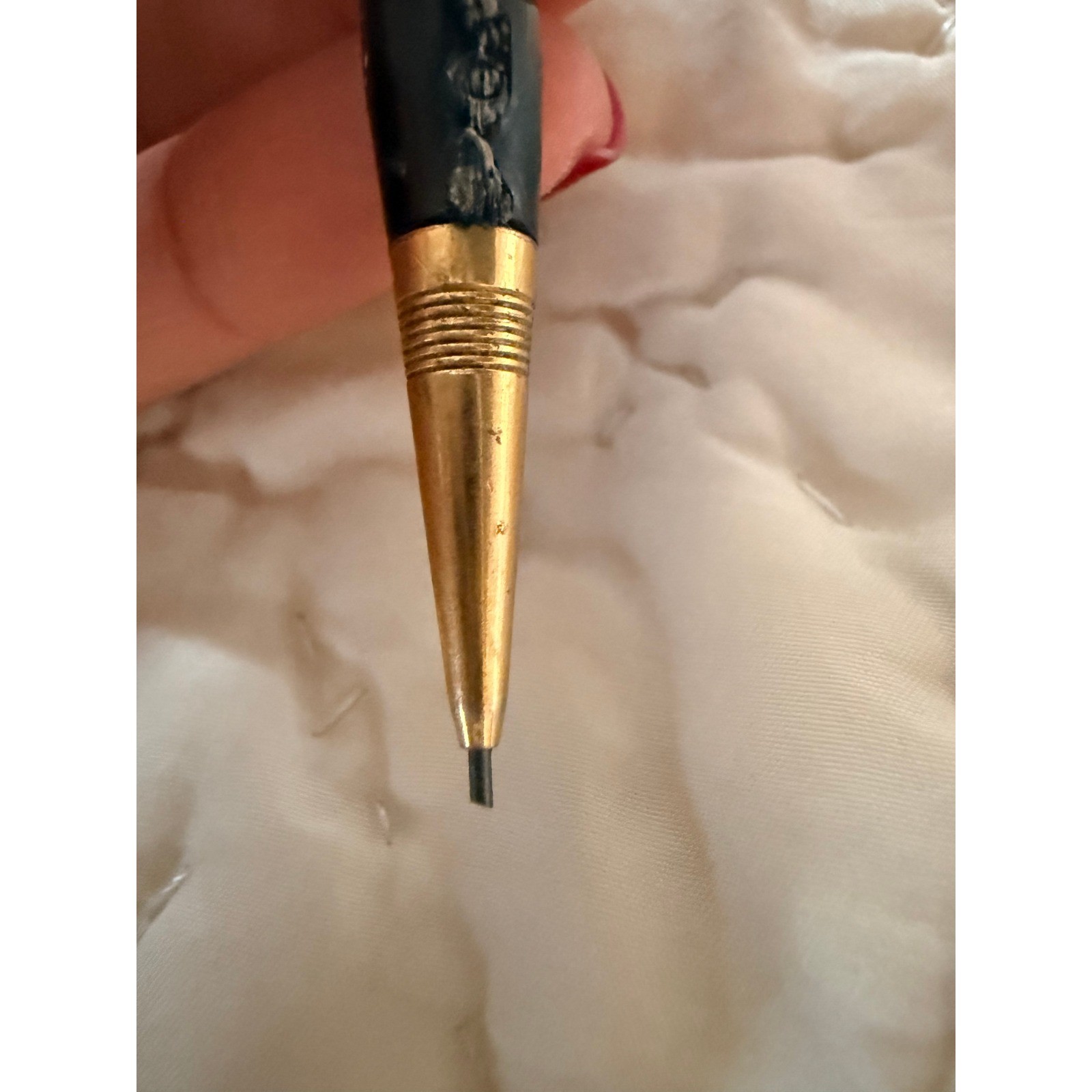 Vintage Mechanical Pencil Telescoping Metal Pencil and Black Gold Tone Pencil