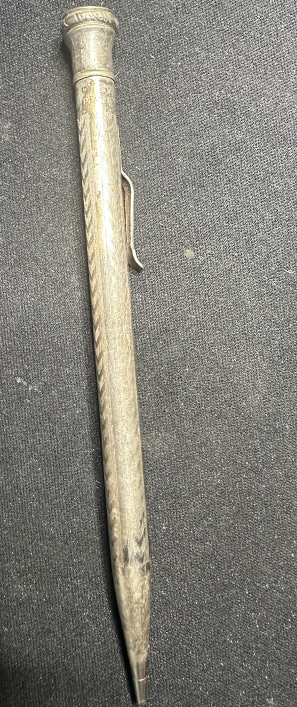 Vintage Eversharp Mechanical Pencil Tripple Silver Plated Art Deco