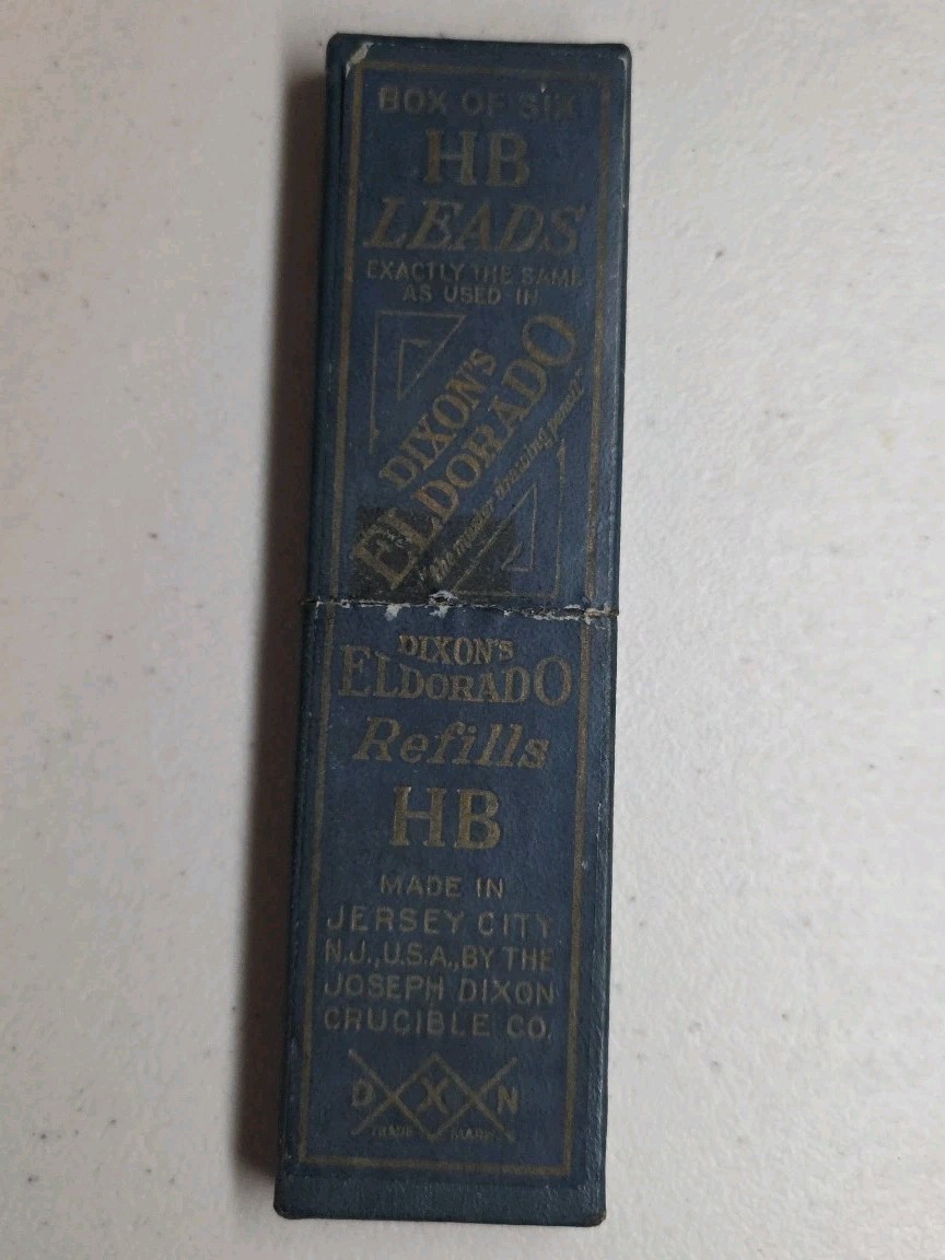 Vintage Box of Dixon’s Eldorado HB Refill Leads – 5 Unused – Box Nice Condition