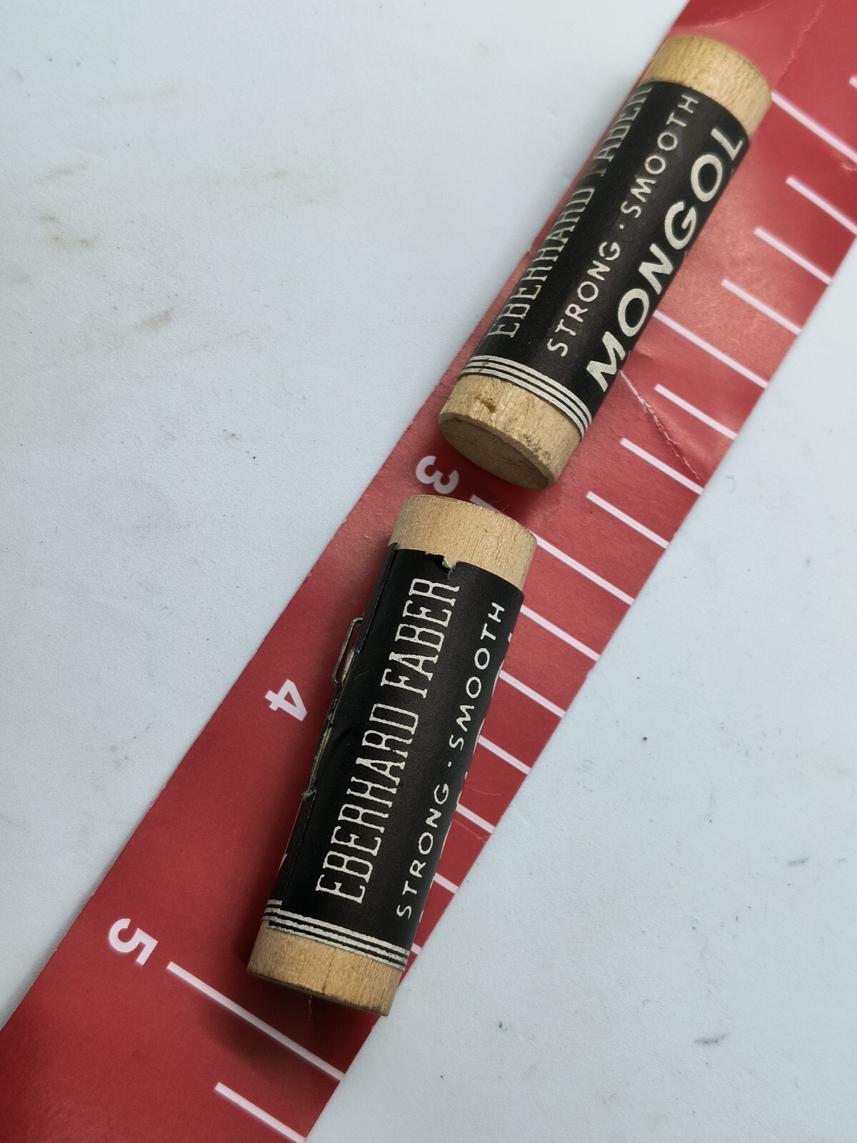 (2) EBERHARF FABER MONGOL Thin Black Leads 18-HB 3010/18 Sealed Wooden Tube, New