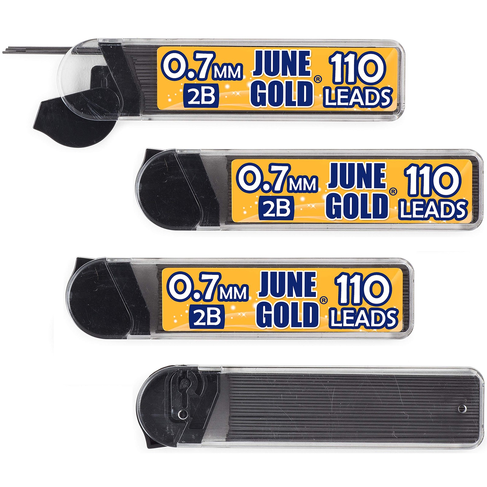 440 Pieces, 0.7 mm 2B Lead Refills, 110 Pieces Per Dispenser, Medium Thicknes…