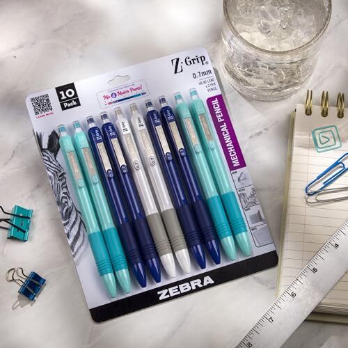 Z-Grip Mechanical Pencil, 0.7mm Point Size, HB #2 Graphite, Assorted Bright
