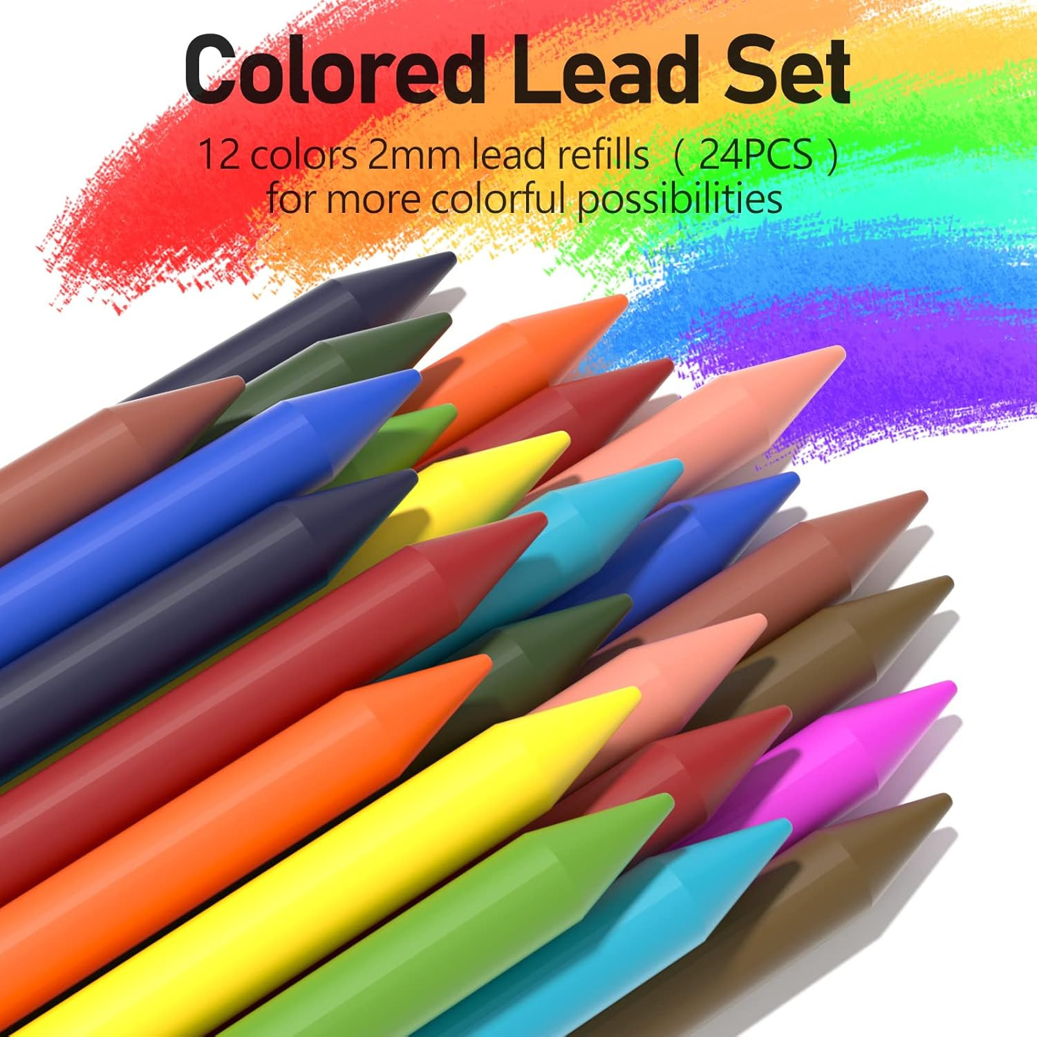 25PCS Art Mechanical Pencil Set with Case, 3PCS Metal Artist Lead Pencil 0.5, 0.