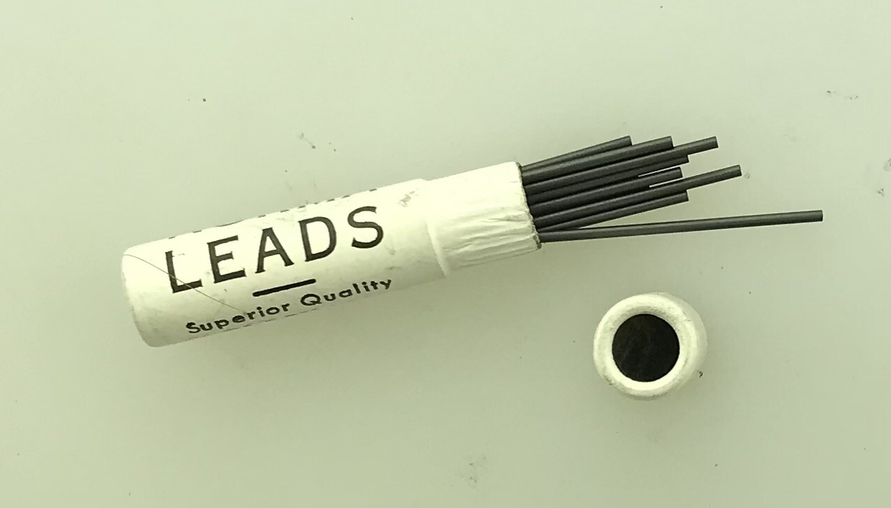 Cardboard Tube w 18 Black Norma Mechanical Pencil Leads New Stock 1 1/2” 1.1 mm