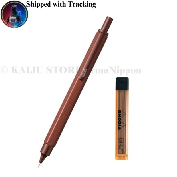 Rhodia Mechanical Pencil Script Refill Set 0.5mm Hexagonal Barrel Aluminum Body