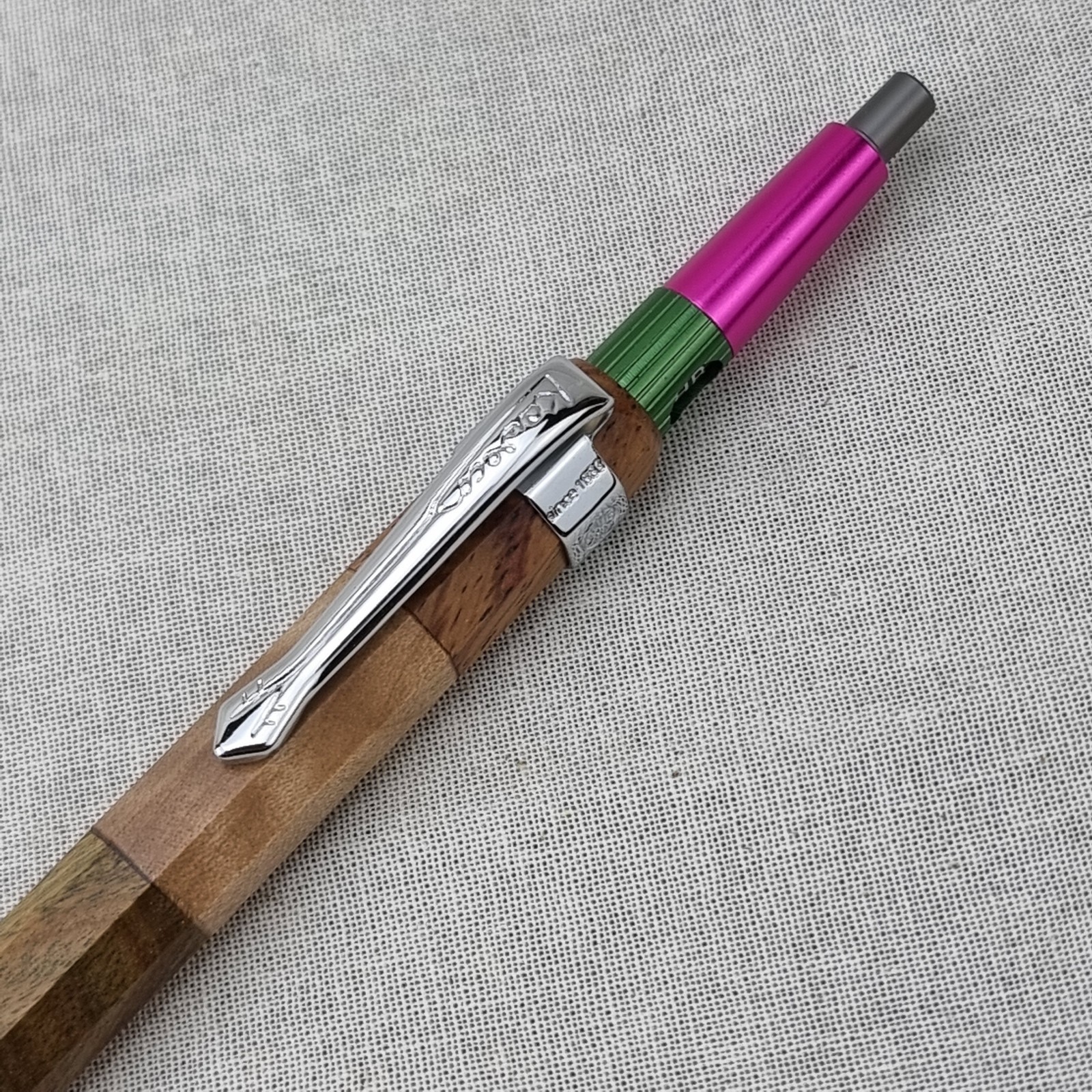 Hand Crafted Pentel PG5 Mechanical Pencil with Octagonal Wood Barrel