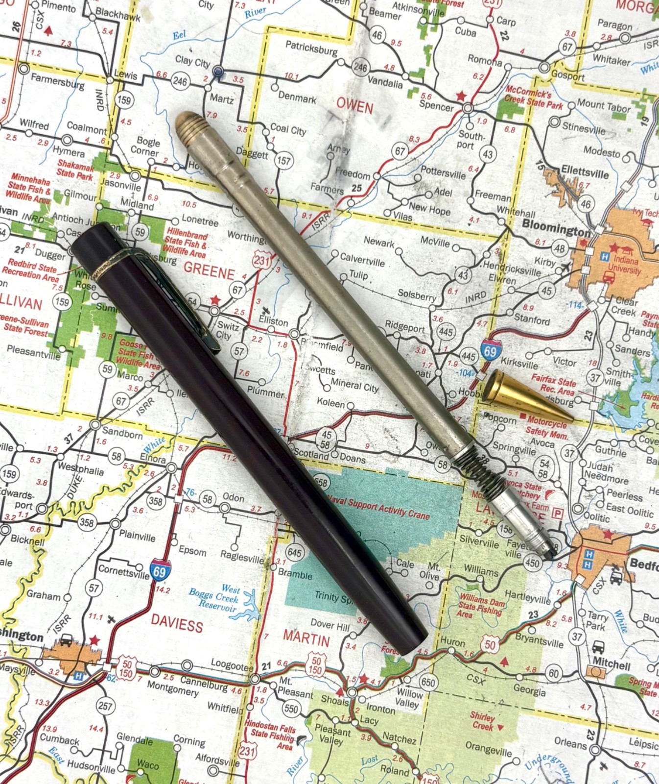 Vintage Eversharp Skyline Solid II Dark Burgundy Mechanical Pencil Standard Size