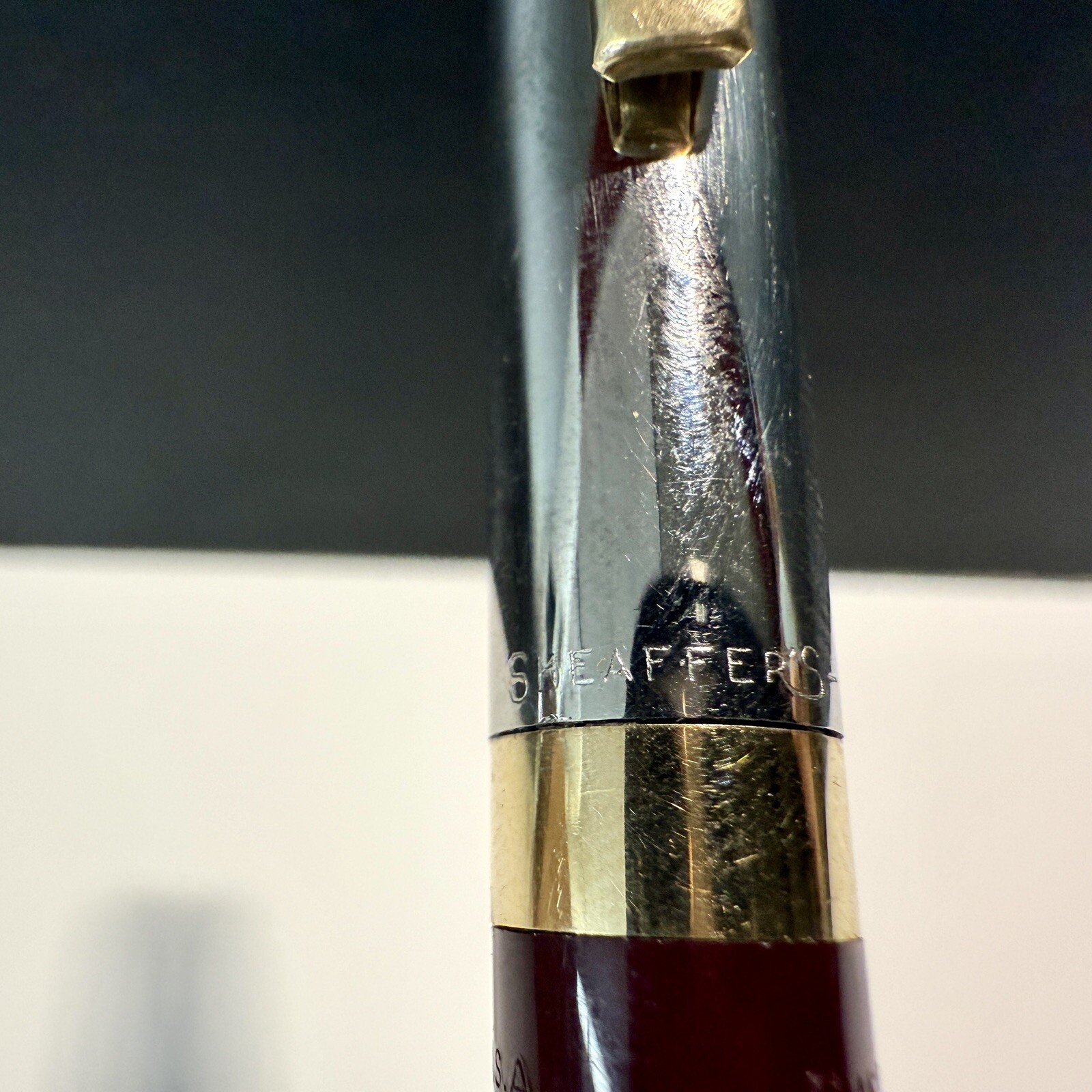 Sheaffer Touchdown Mechanical Pencil Maroon Silver Gold Color