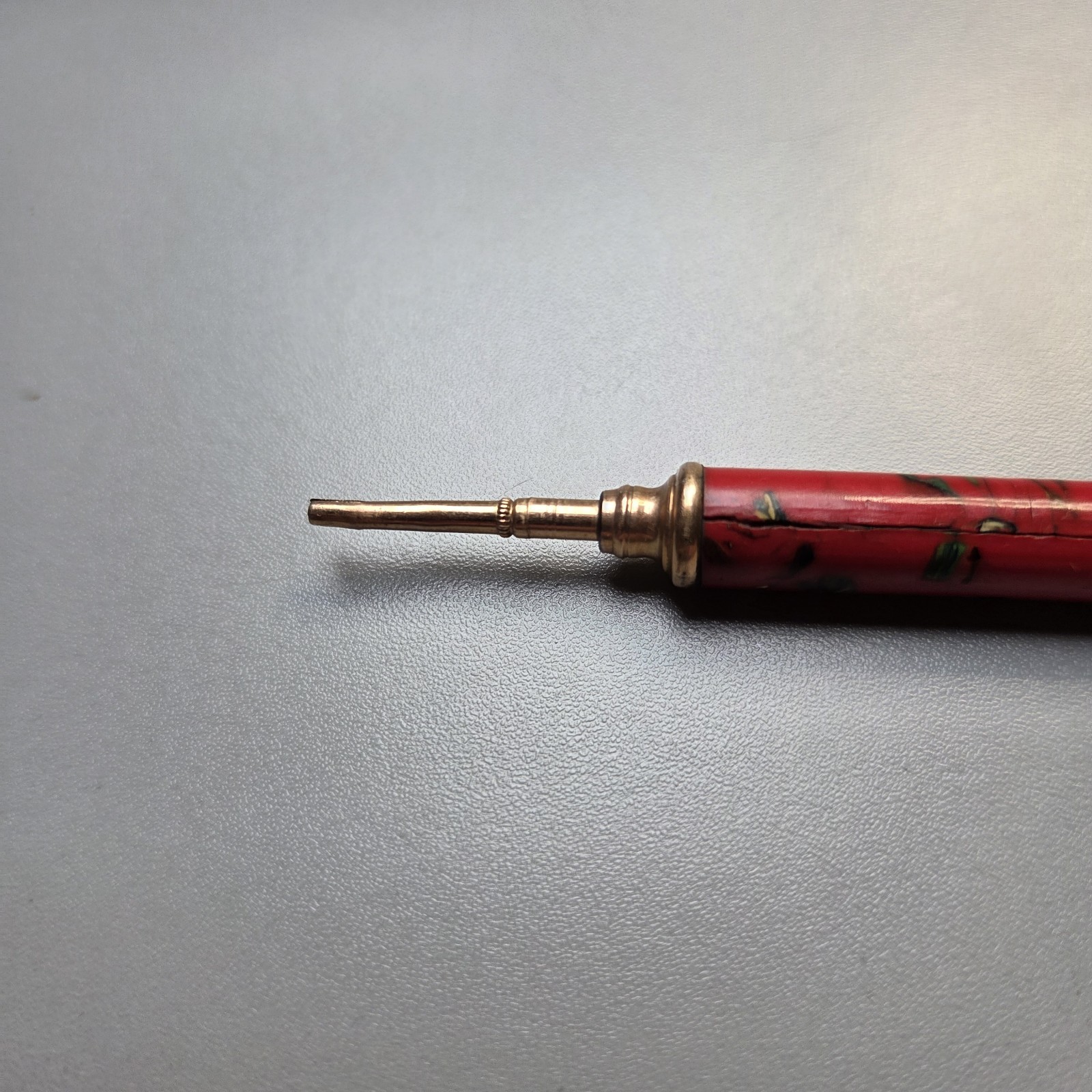 EDWARD TODD & Co. CELLULOID GOLD-FILLED RETRACTABLE MECHANICAL PENCIL CHATELAINE