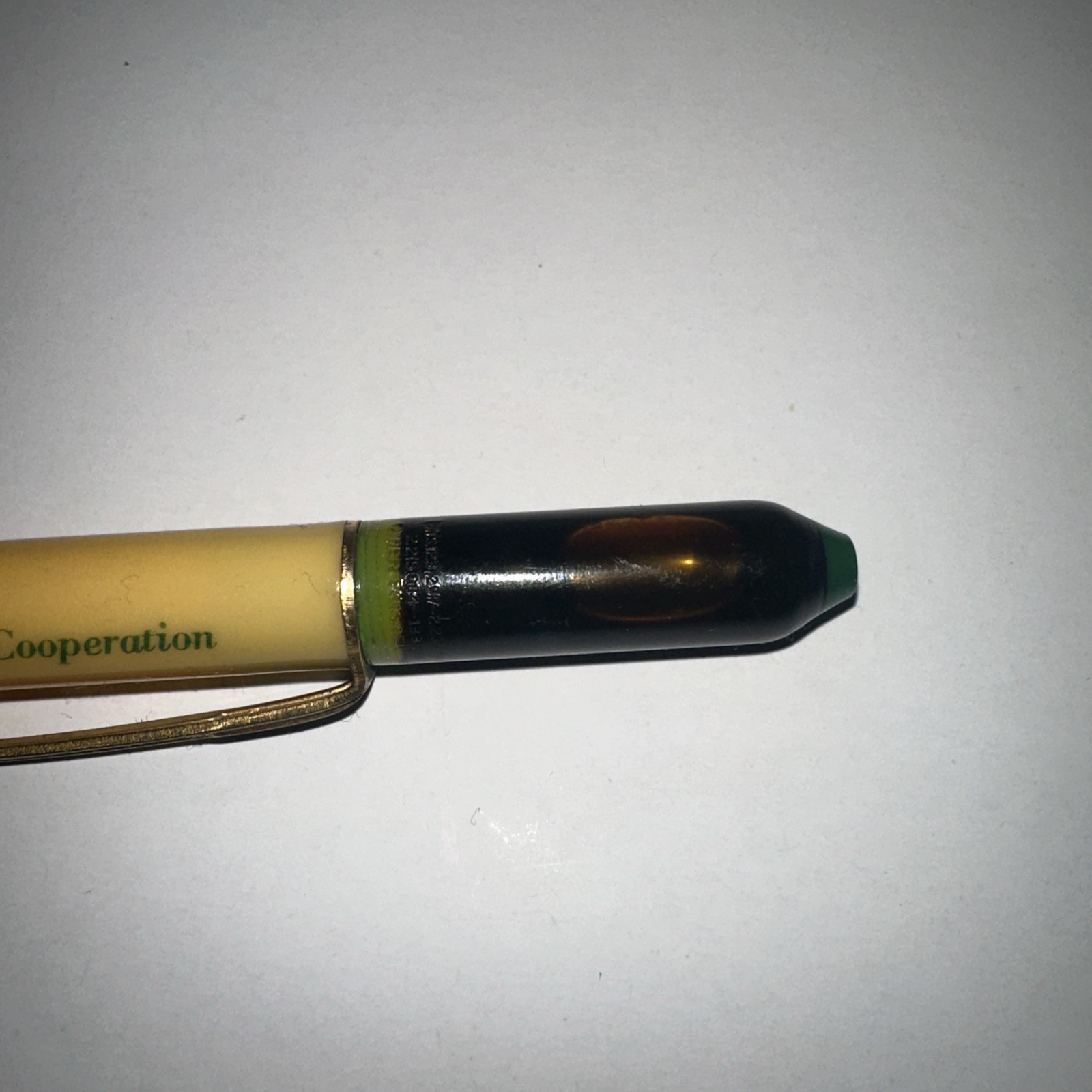 Vintage Ritepoint Mechanical Pencil Oil Cap Peace & Security Through Cooperation