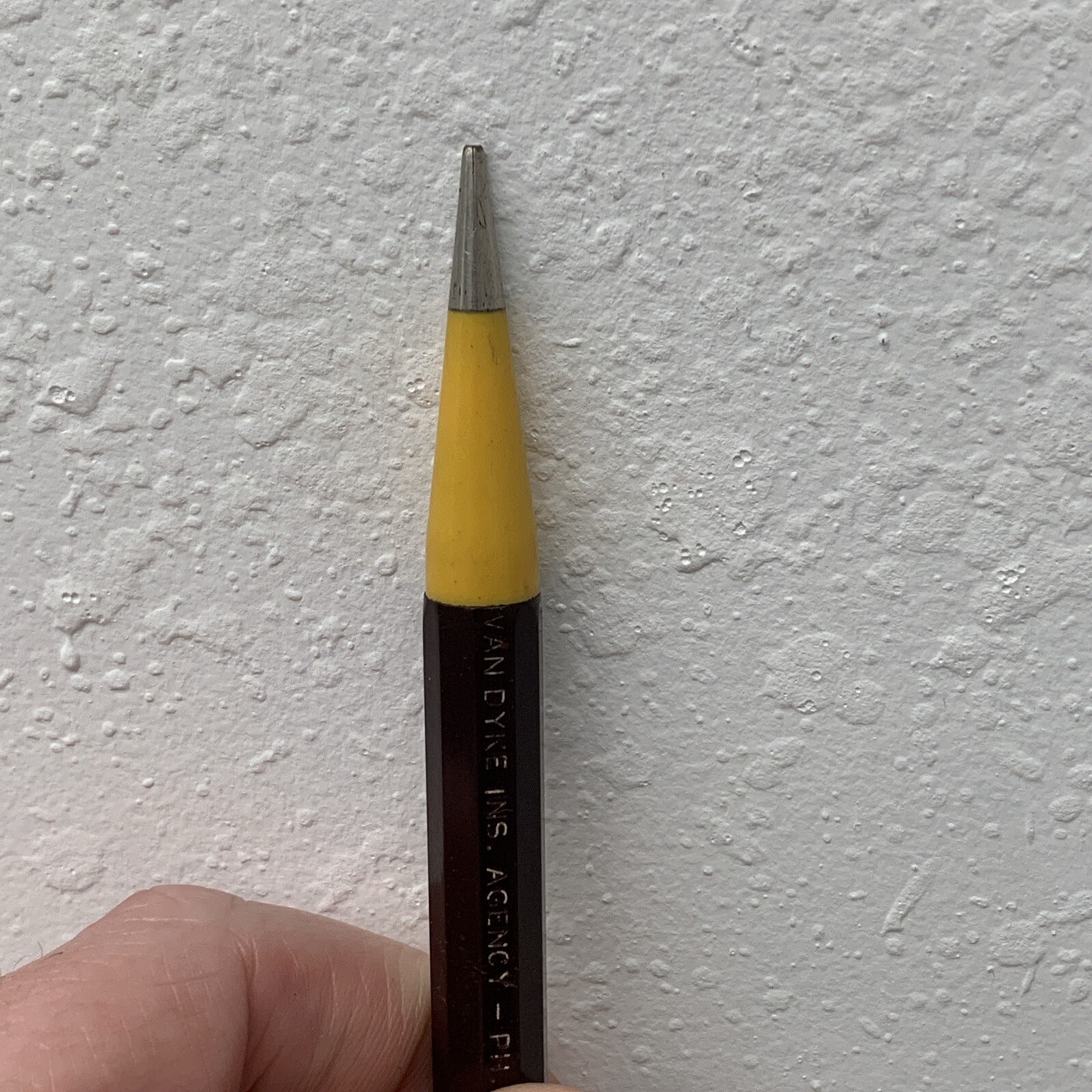 Vintage Autopoint Mechanical Pencil Advertising Black Yellow Thin lead