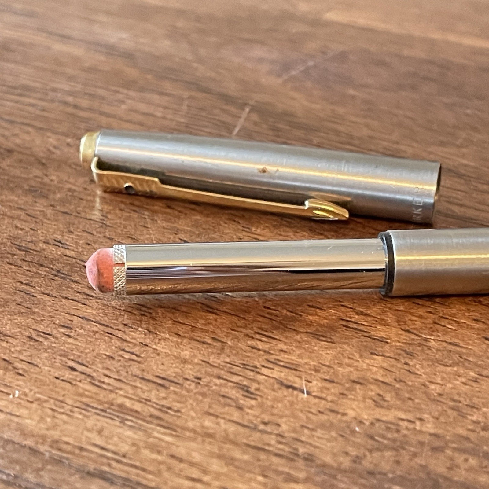 Vintage Parker Flighter Mechanical Pencil 0.9mm – Brushed Stainless Finish