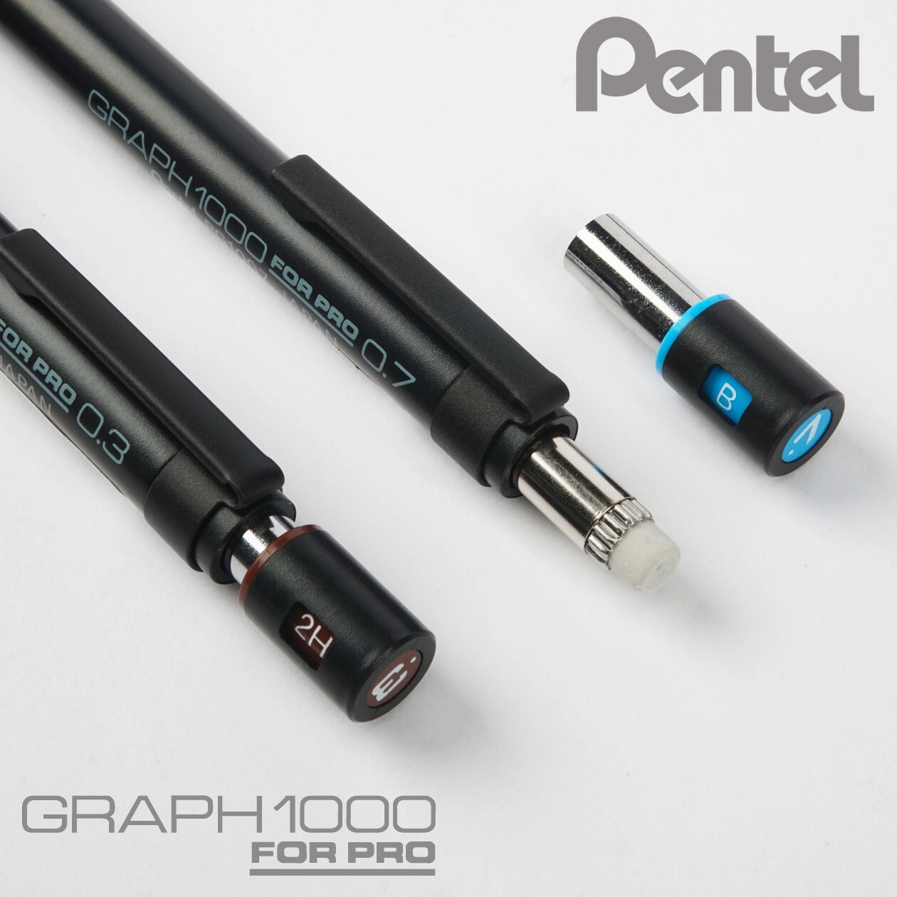 PENTEL GRAPH 1000 for PRO 0.3/0.4/0.5/0.7/0.9mm Mechanical Pencil Japan Made
