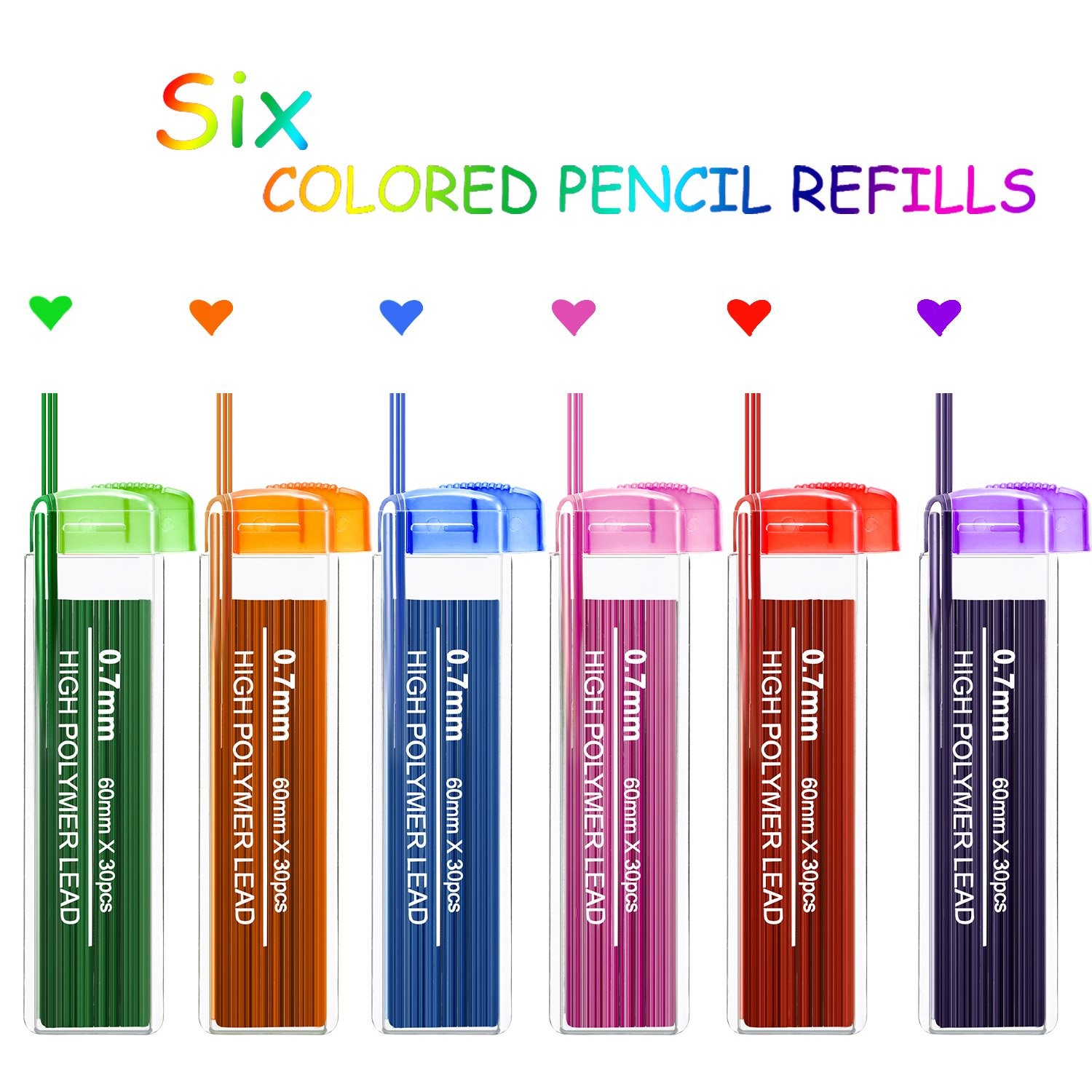 JOVITEC Color Pencil Lead Refills 0.7 mm Mechanical Lead Pencil Refills for H…