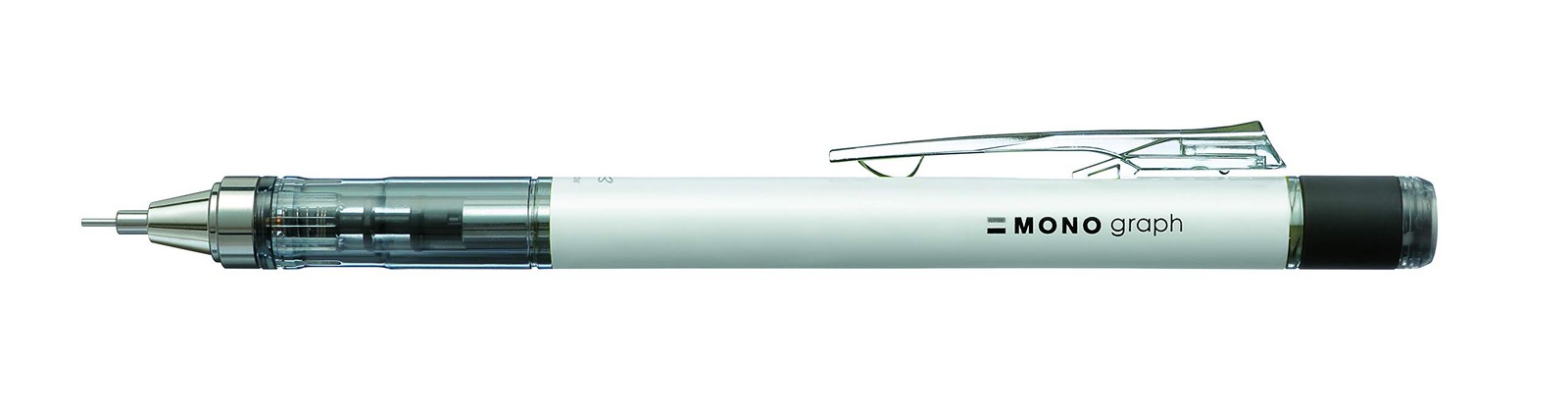 Tombow Mechanical Pencil, Monograph 0.5mm, White 1 Count (Pack of 1),