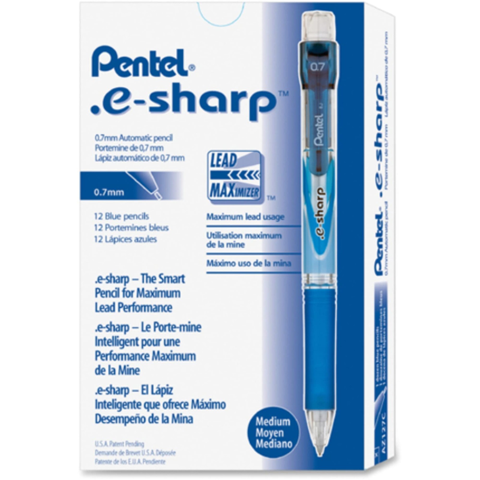 Pentel 0.7mm Mechanical Pencils Pack of 12 Refillable Ergonomic Design