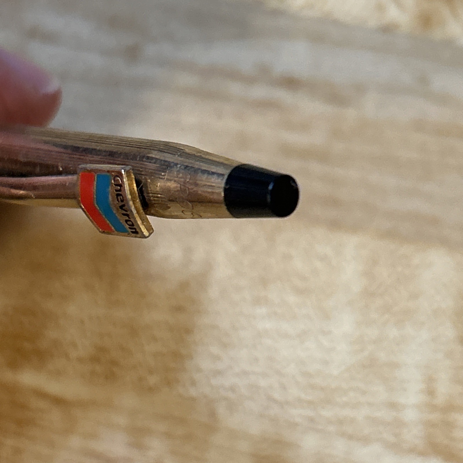 VTG Cross 10k Gold Filled Mechanical Pencil Twist Electroplated Chevron Logo Wks