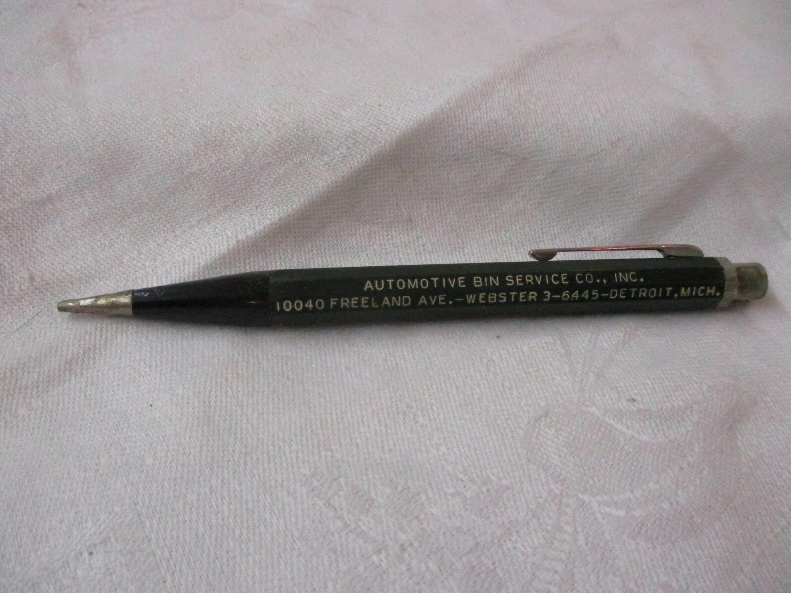 1940’s Autopoint black green Mechanical Pencil Automotive Bin Service Detroit