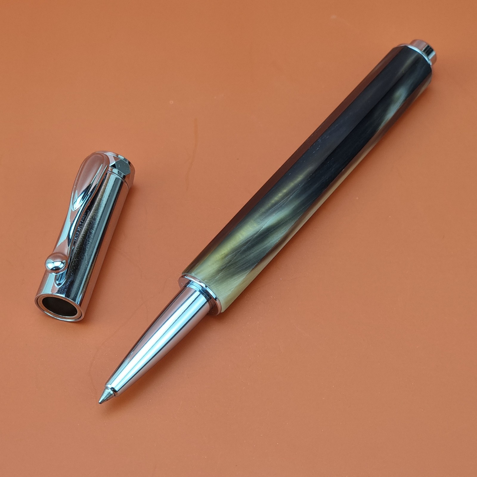 Hand Crafted Water based Ballpointpen with Octagonal Horn