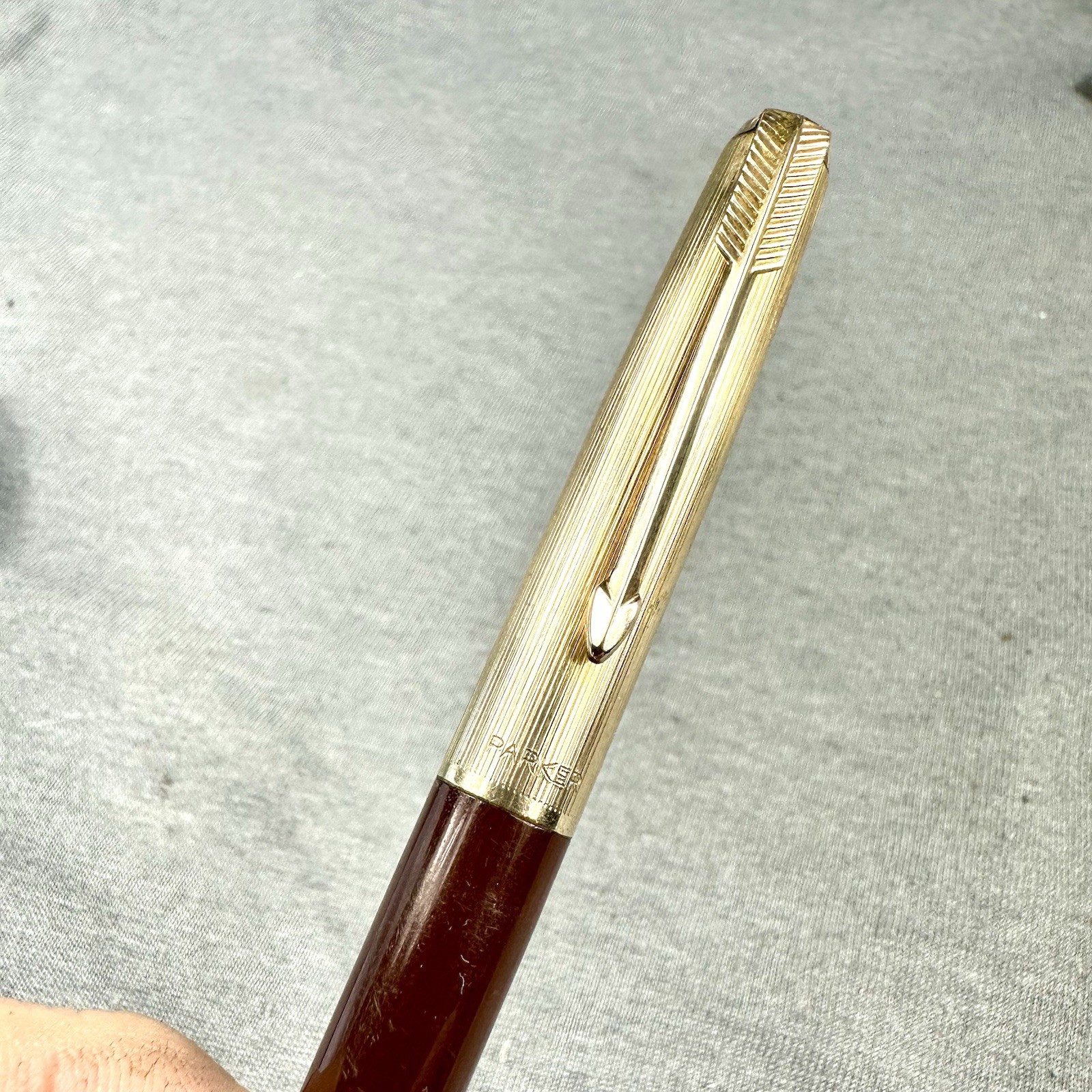 Parker 51 Pencil Cordovan Brown Working 1/8 14k Gold Filled Cap Excellent