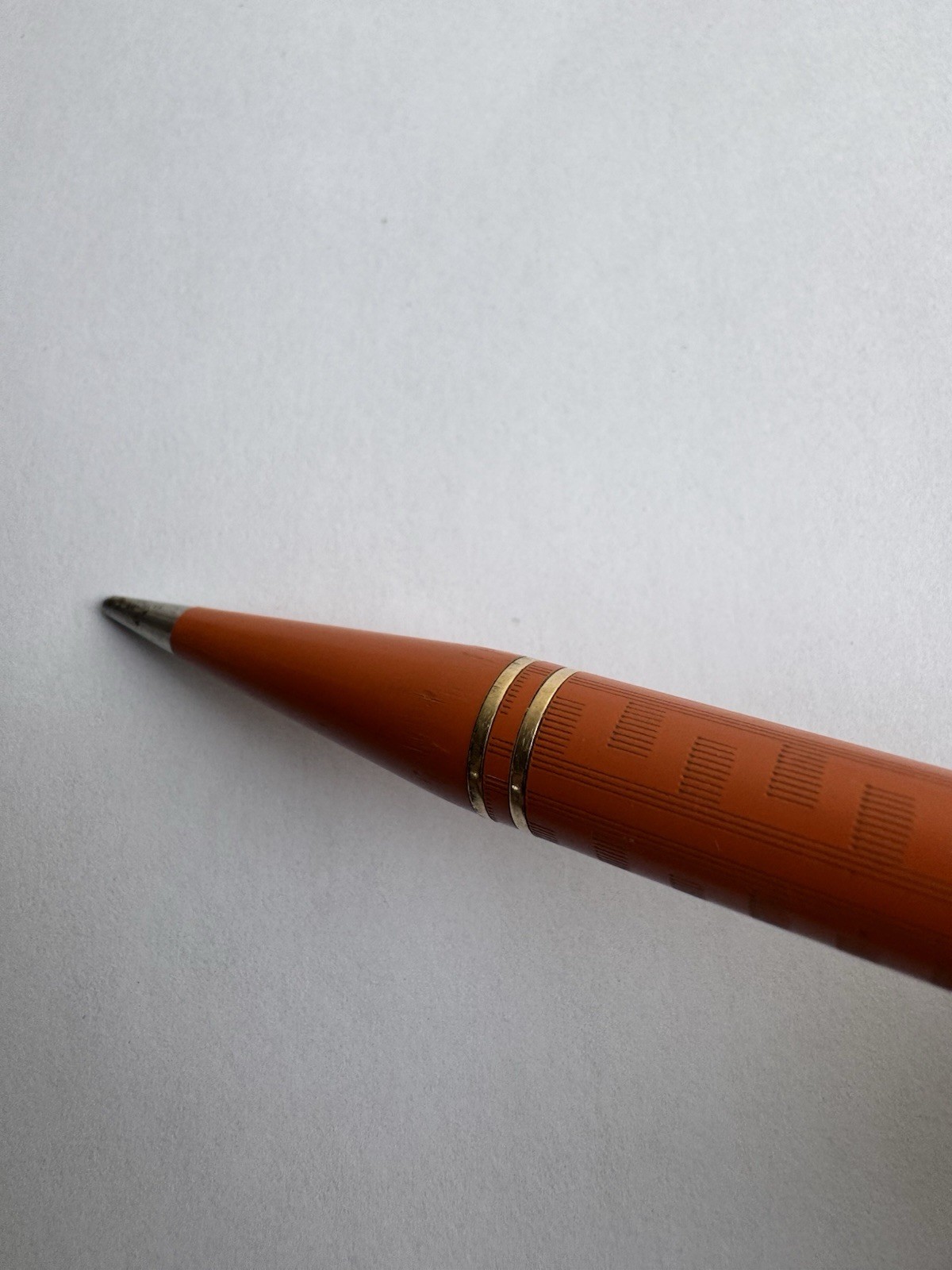 1920’s Wahl Eversharp Orange Mechanical Pencil Gold Filled USA Made Orange