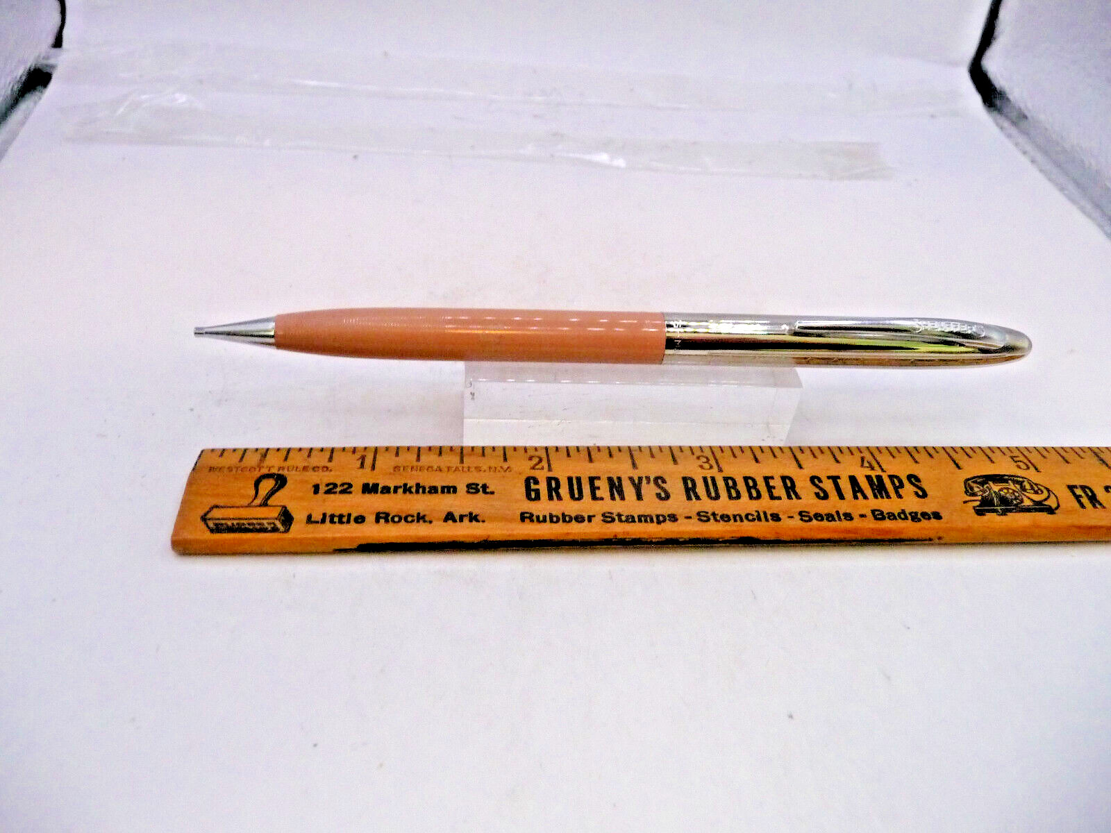 Sheaffer Vintage Craftsman with chrome cap pencil–Biege-new old stock